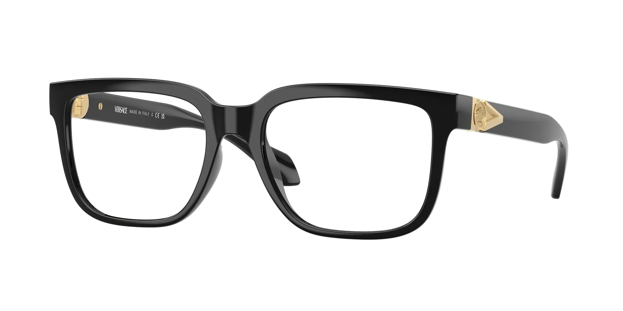 Versace VE3377U GB1 Montature da vista Iniettato Nero Squadrata Normale - immagine 1
