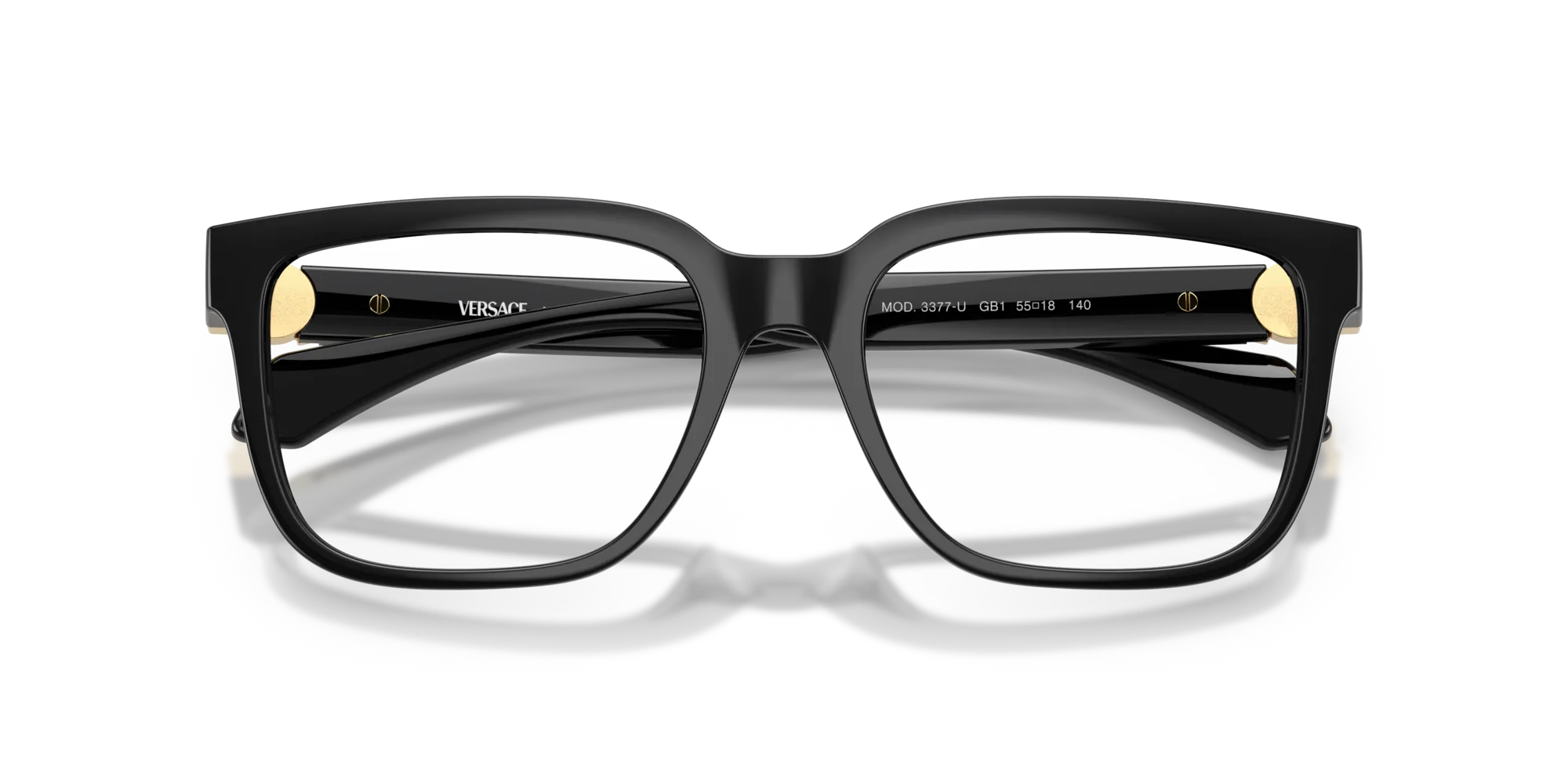 Versace VE3377U GB1 Montature da vista Iniettato Nero Squadrata Normale - immagine 2