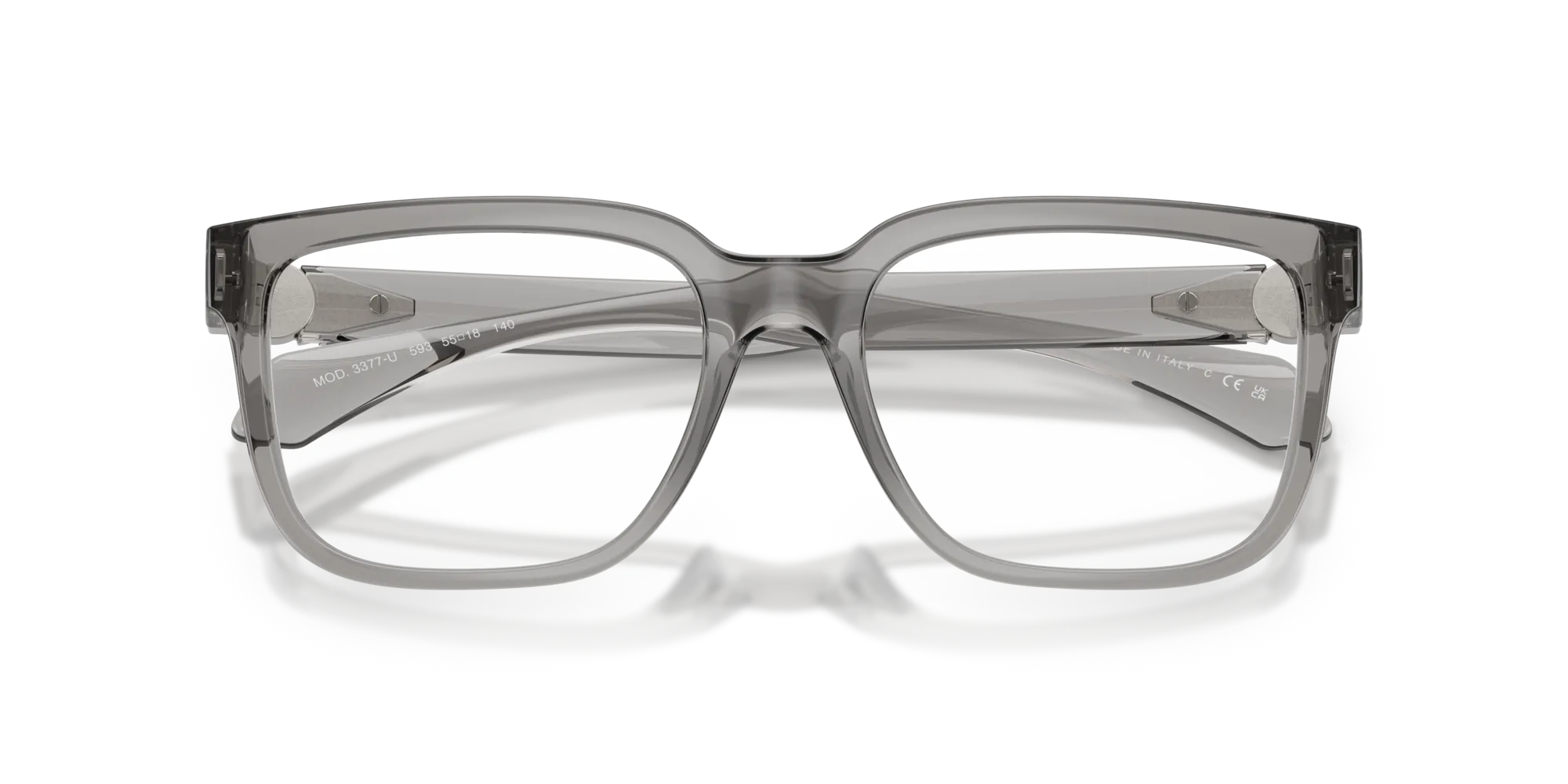 Versace VE3377U 593 Montature da vista Iniettato Grigio Squadrata Normale - immagine 2