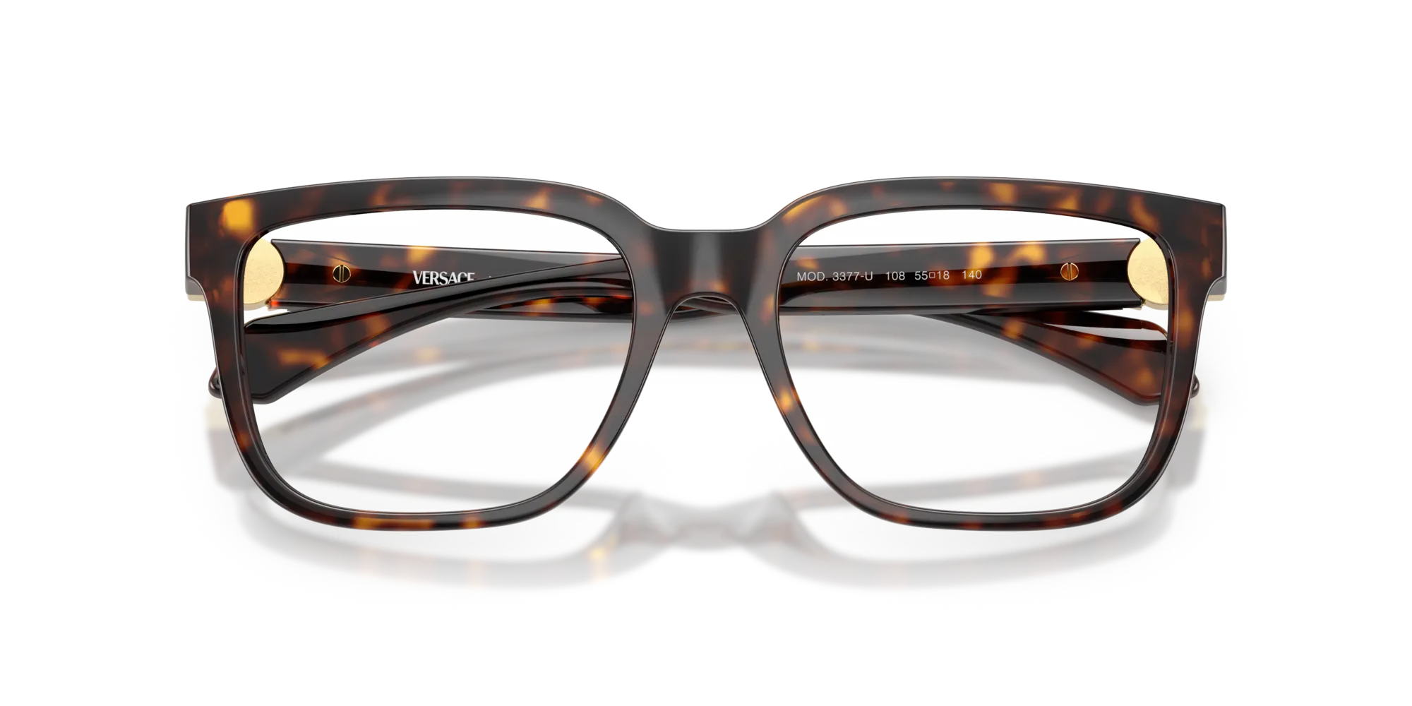 Versace VE3377U 108 Montature da vista Iniettato Tartaruga Squadrata Normale - immagine 2