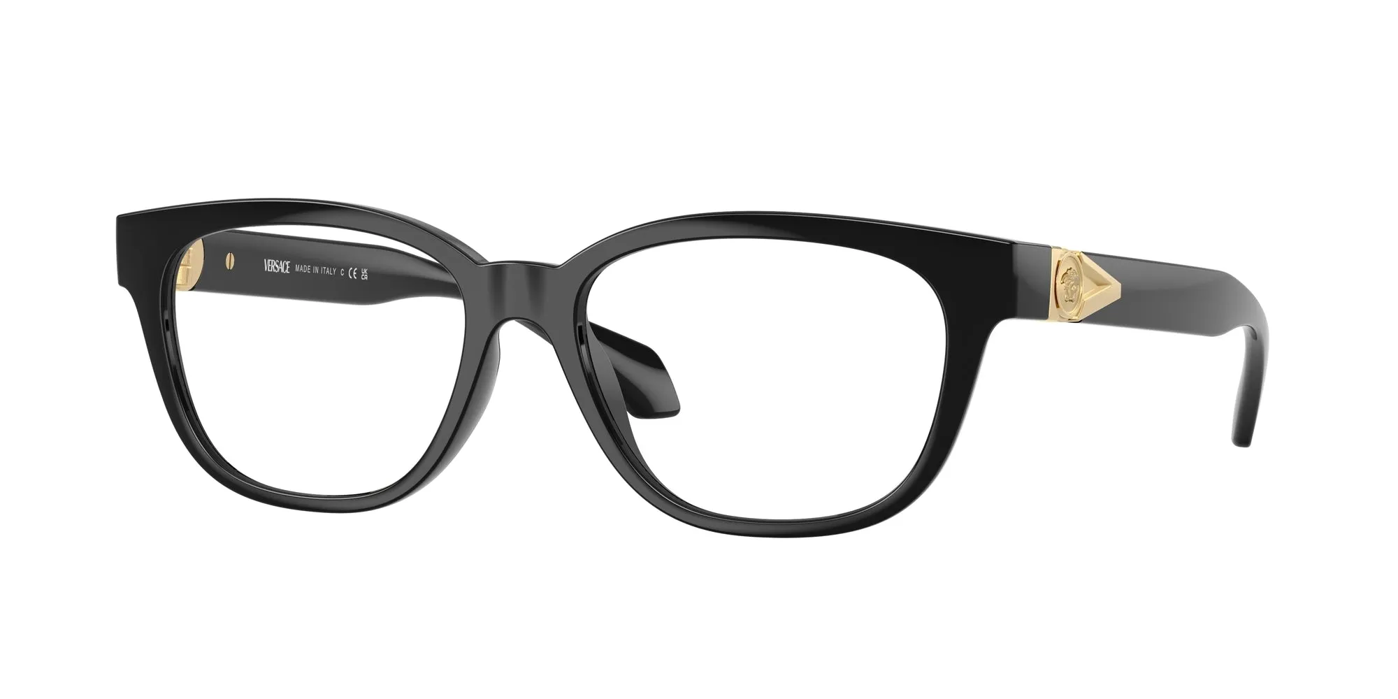 Versace VE3376U GB1 Montature da vista Iniettato Nero Rotonda Normale - immagine 1