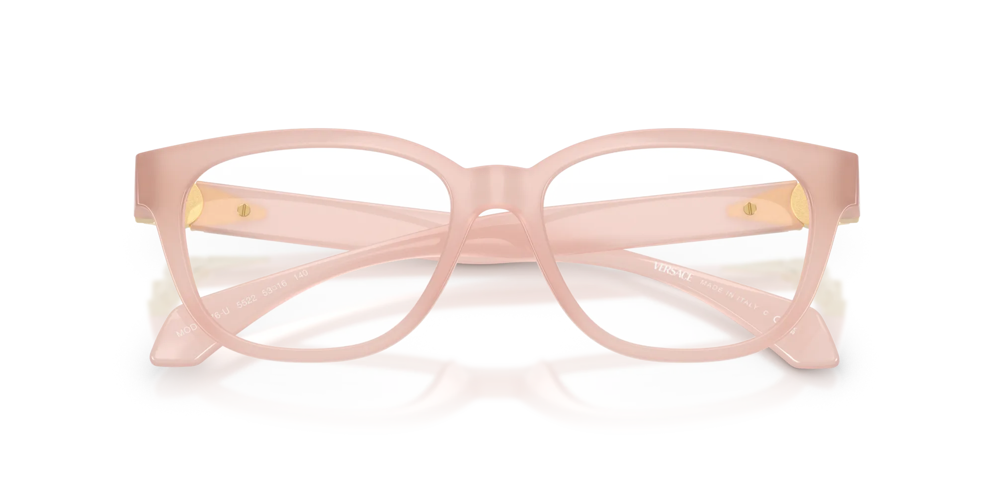 Versace VE3376U 5522 Montature da vista Iniettato Rosa Rotonda Normale - immagine 2