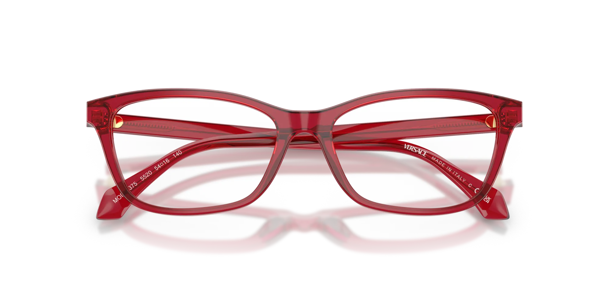 Versace VE3375 5520 Montature da vista Acetato Rosso Cat Eye Normale - immagine 2