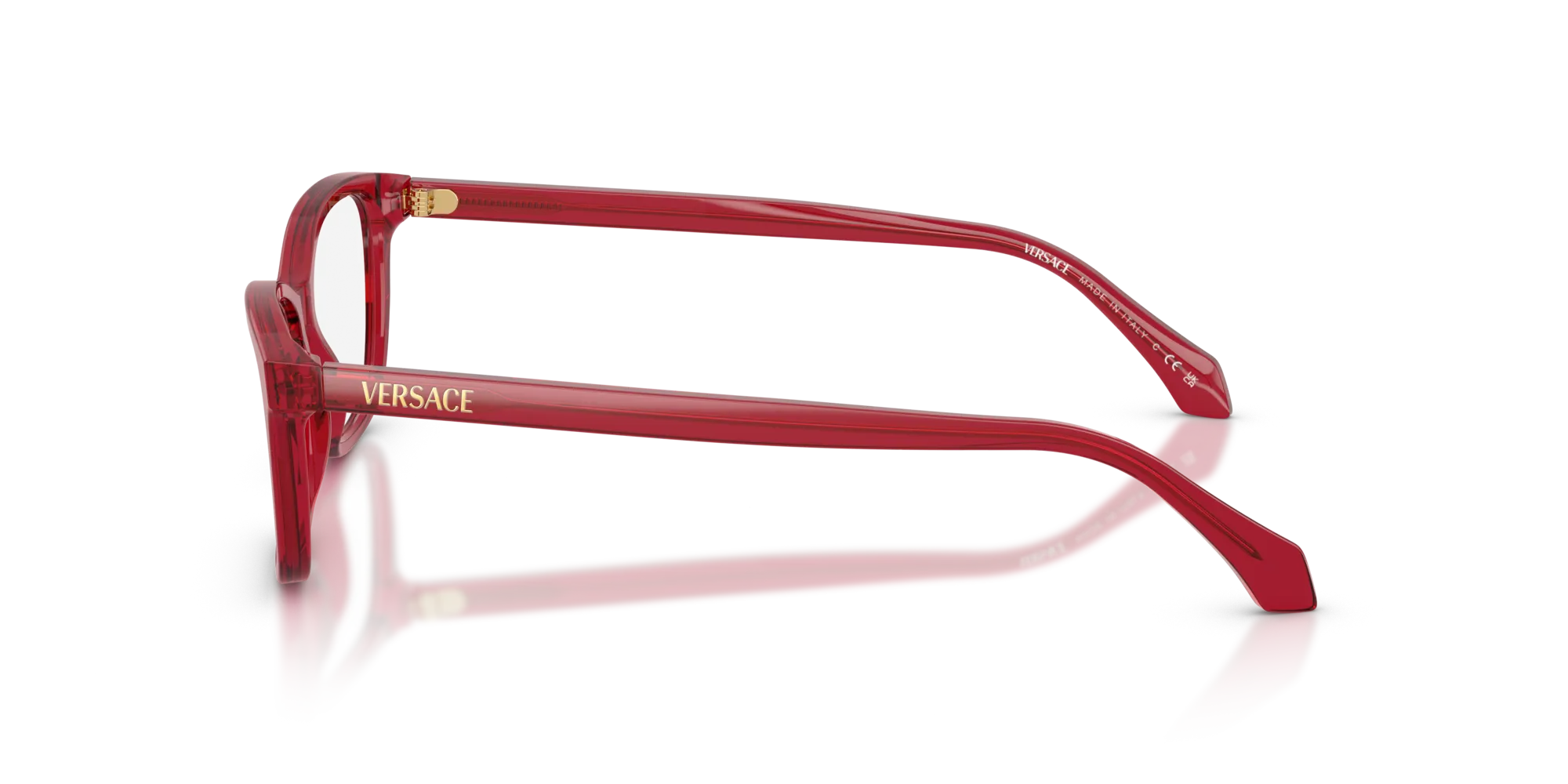 Versace VE3375 5520 Montature da vista Acetato Rosso Cat Eye Normale - immagine 4