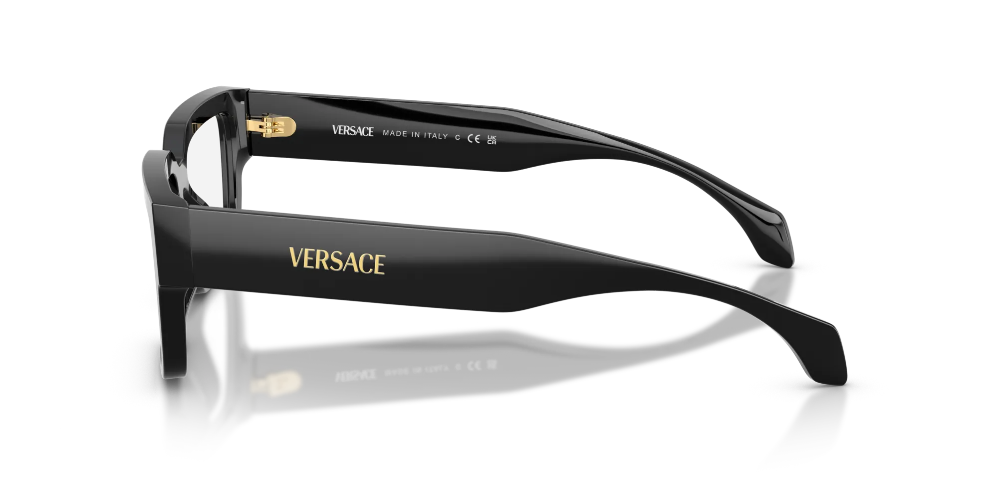 Versace VE3374U GB1 Montature da vista Acetato Nero Squadrata Normale - immagine 4