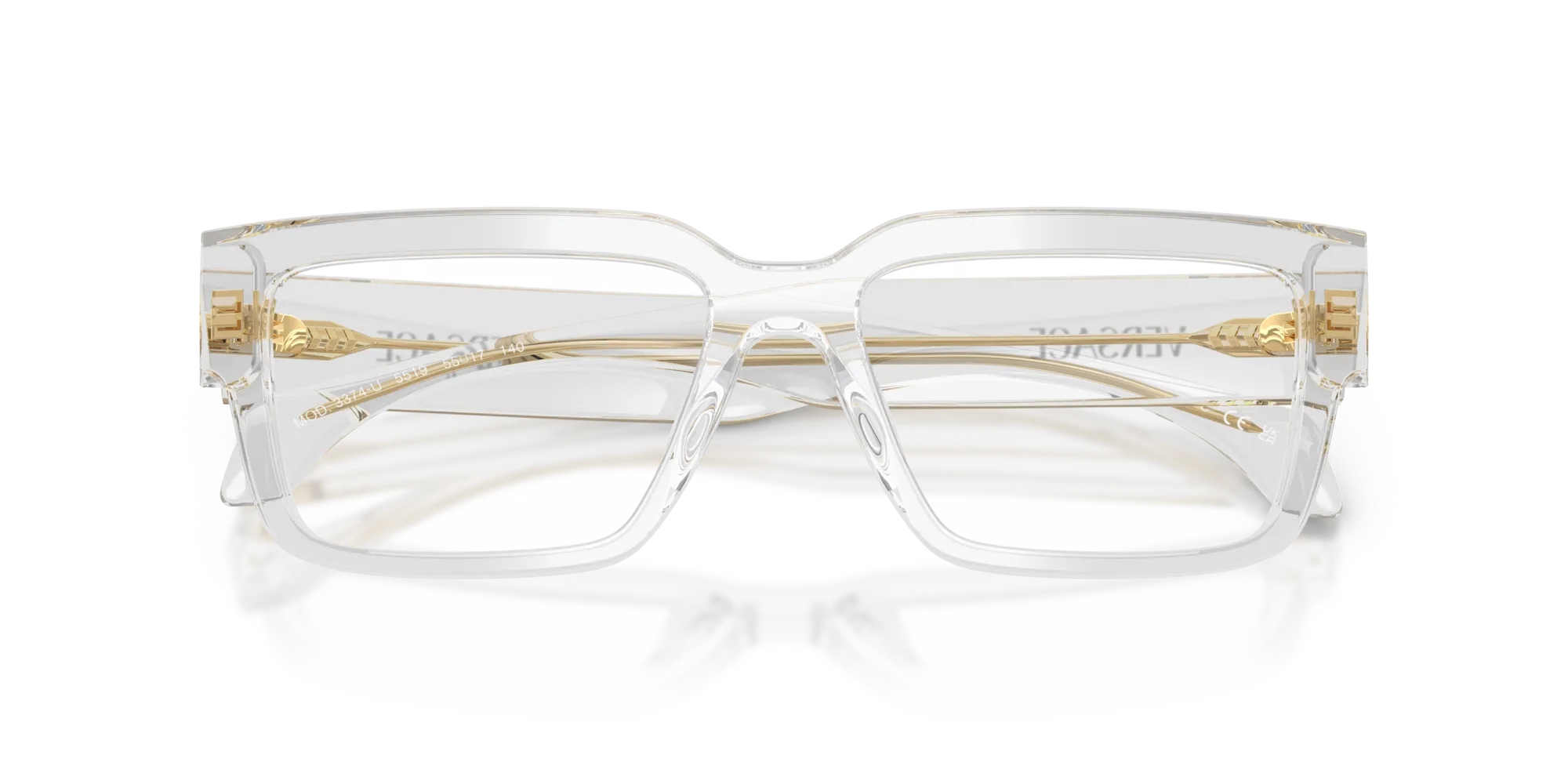 Versace VE3374U 5519 Montature da vista Acetato Grigio Squadrata Normale - immagine 2