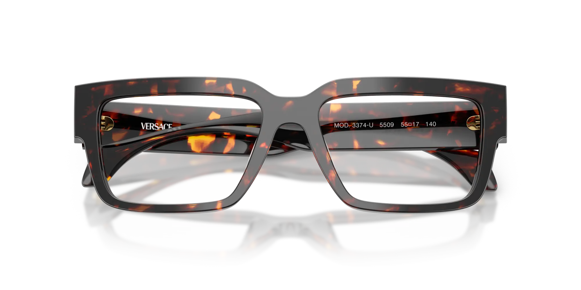 Versace VE3374U 5509 Montature da vista Acetato Tartaruga Squadrata Normale - immagine 2