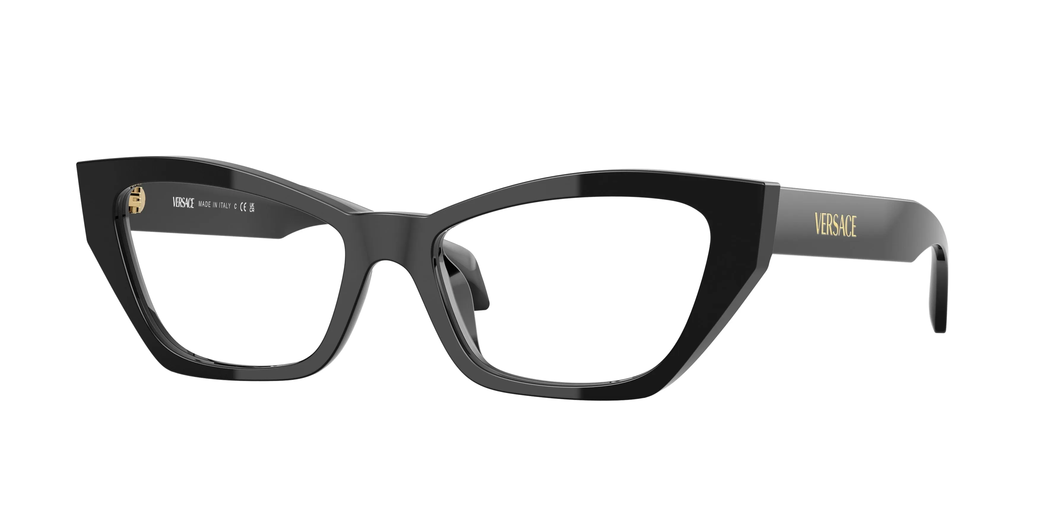 Versace VE3373U GB1 Montature da vista Acetato Nero Cat Eye Normale - immagine 1