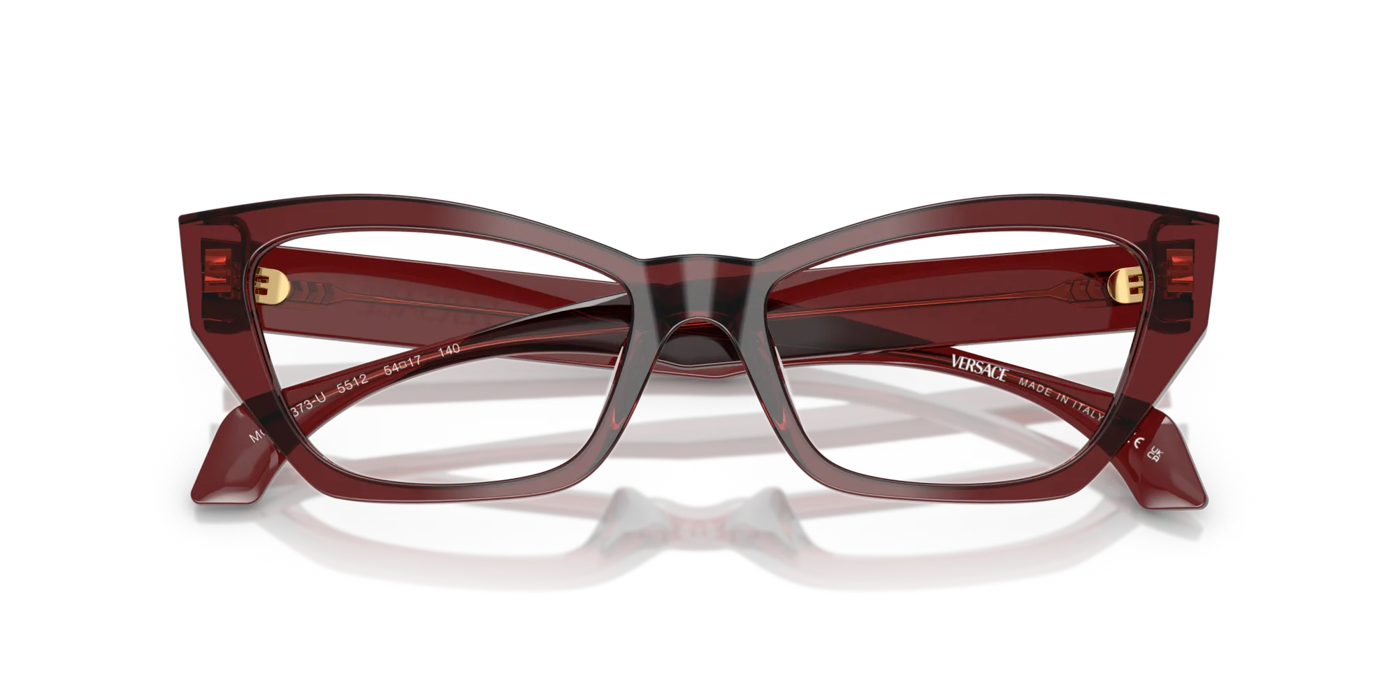 Versace VE3373U 5512 Montature da vista Acetato Rosso Cat Eye Normale - immagine 2