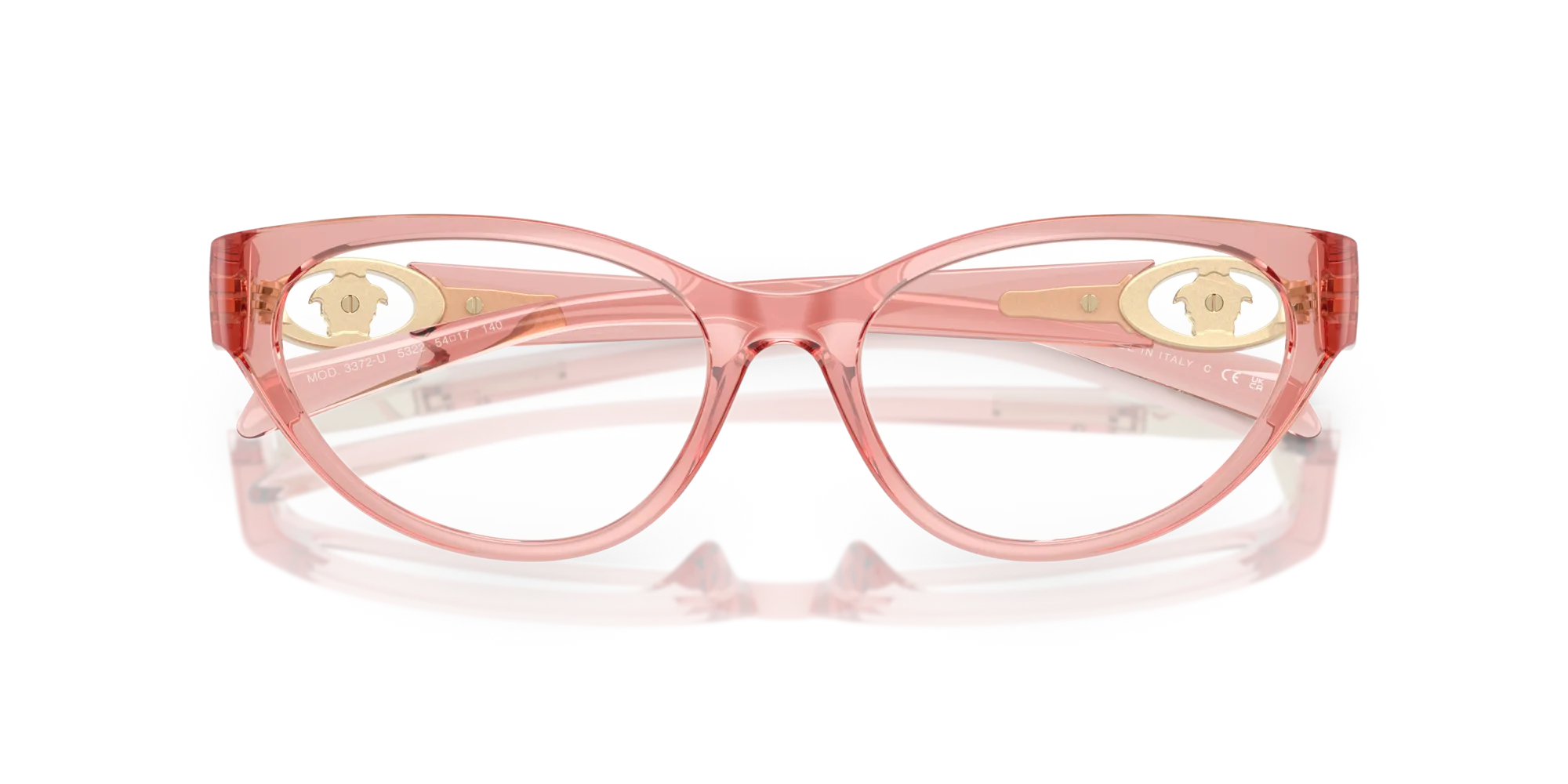 Versace VE3372U 5322 Montature da vista Iniettato Rosa Cat Eye Normale - immagine 2