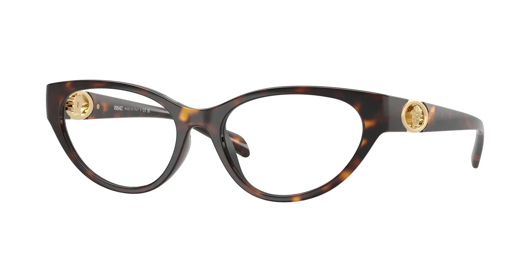 Versace VE3372U 108 Montature da vista Iniettato Tartaruga Cat Eye Normale - immagine 1