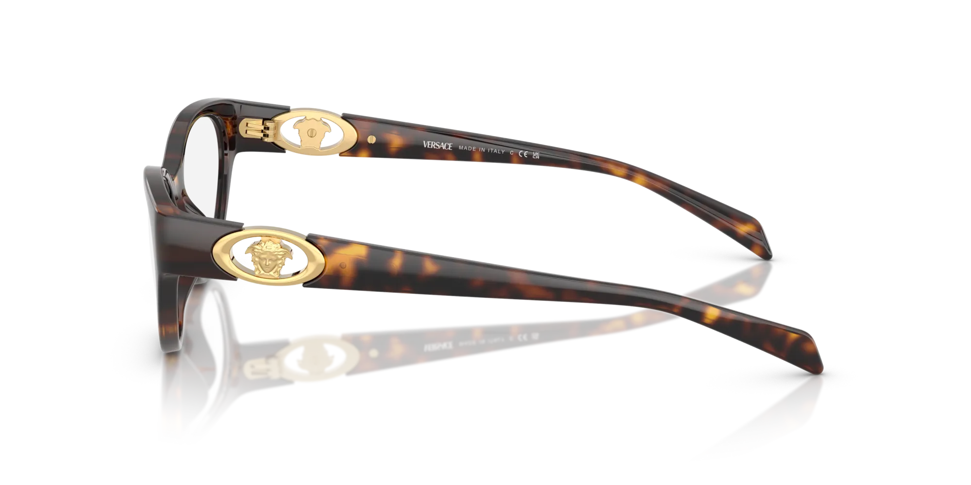 Versace VE3372U 108 Montature da vista Iniettato Tartaruga Cat Eye Normale - immagine 4