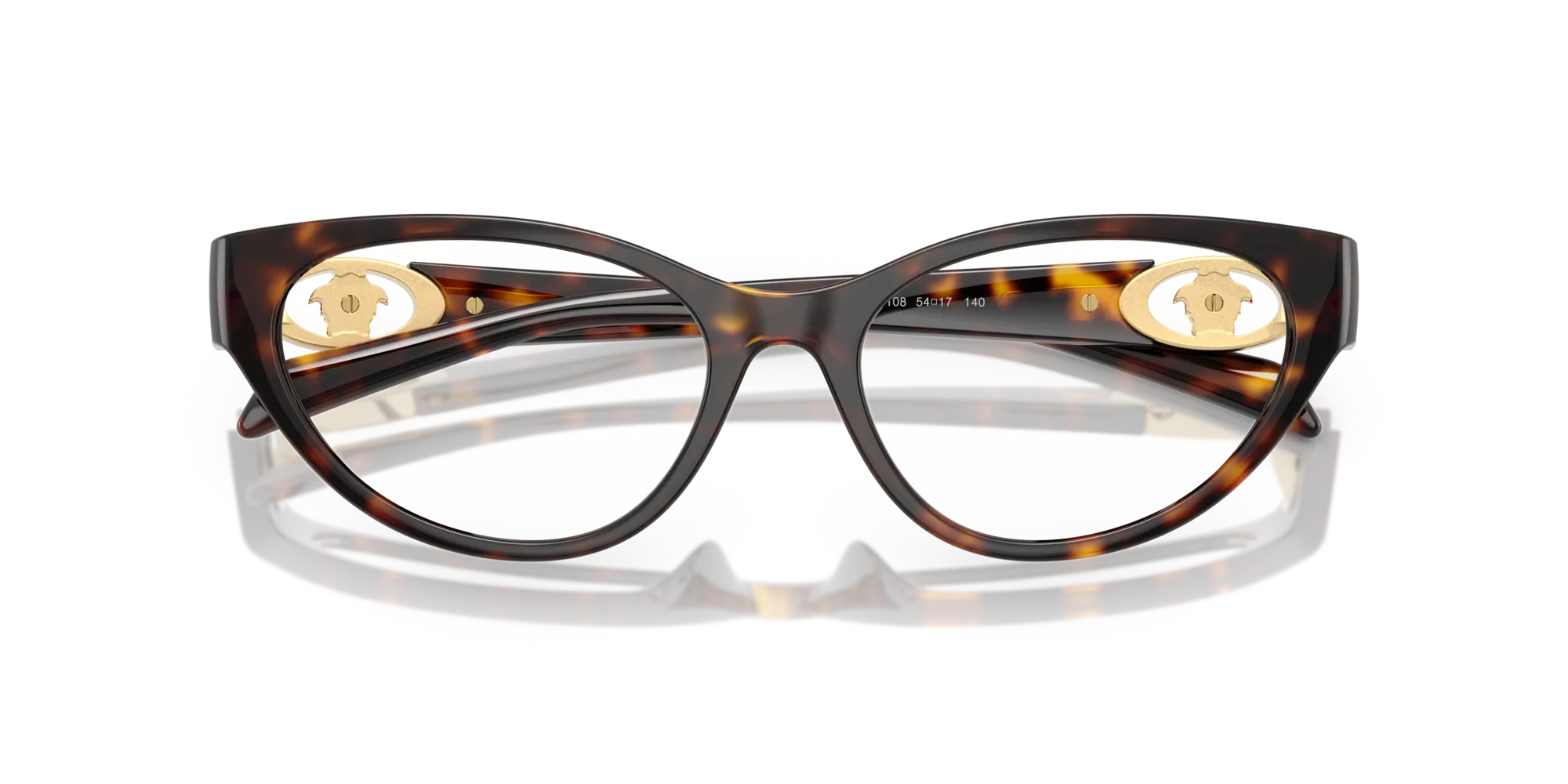Versace VE3372U 108 Montature da vista Iniettato Tartaruga Cat Eye Normale - immagine 2