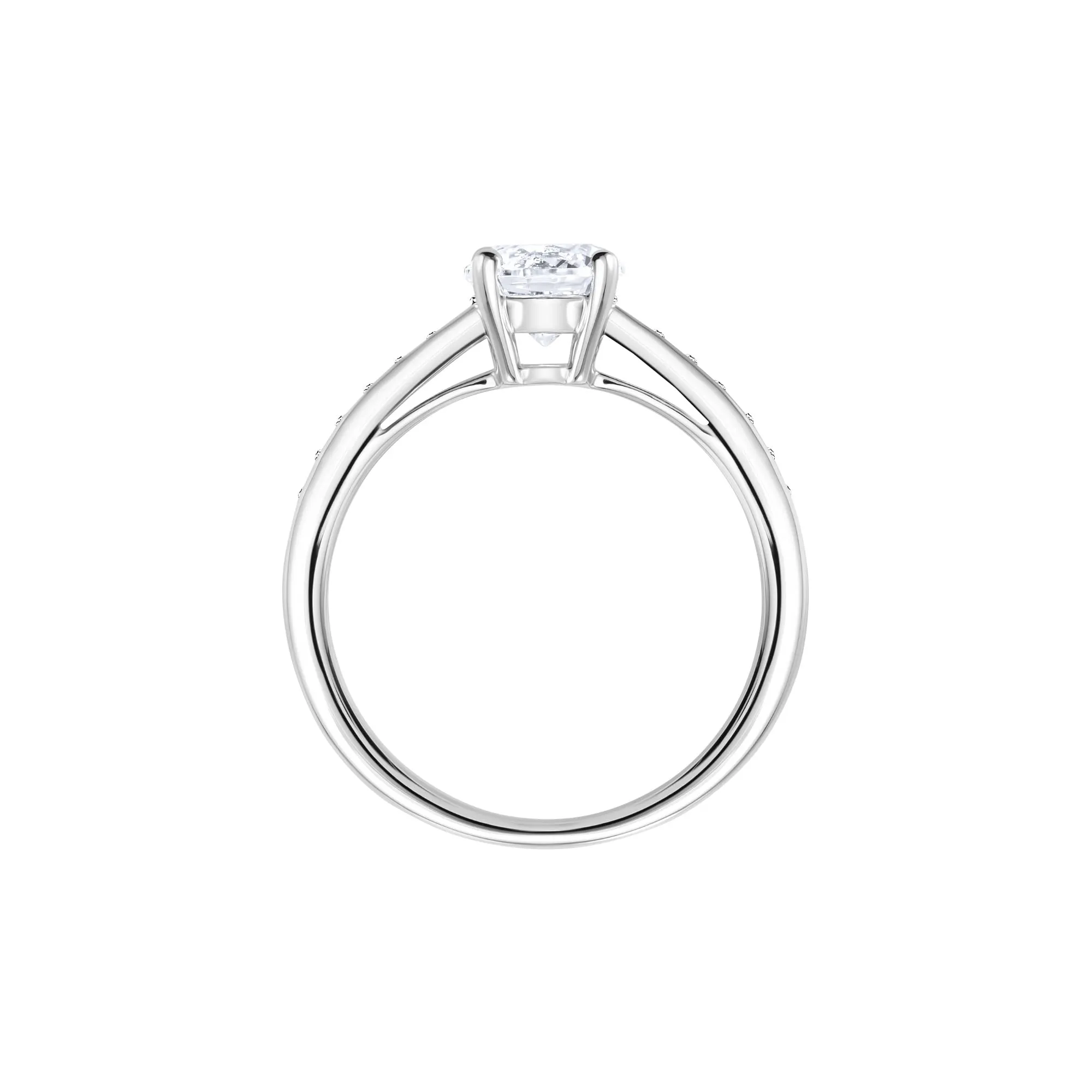 Swarovski Anello Attract Round, bianco, Placcatura rodio - immagine 3