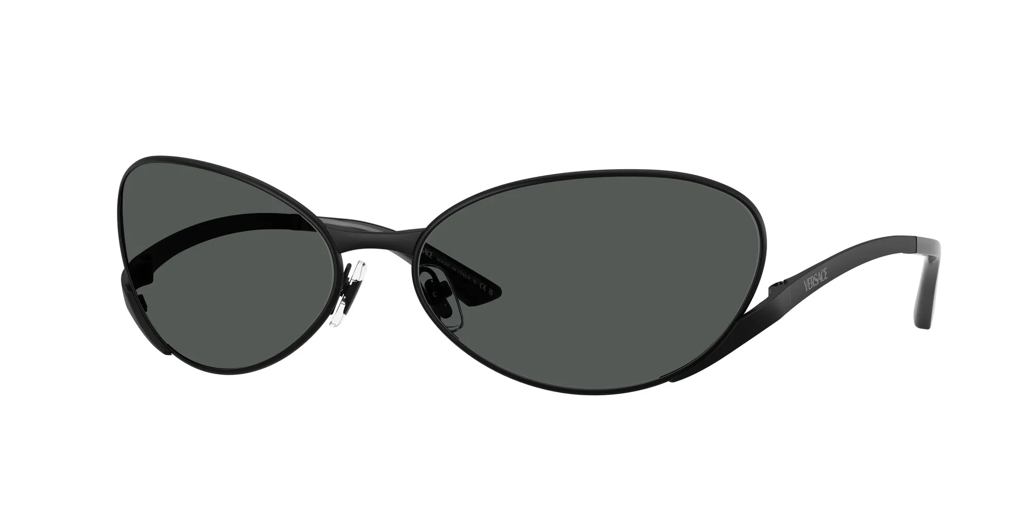 Versace VE2285 143687 Occhiali da sole Metallo Nero Grigio Rotonda Normale - immagine 1