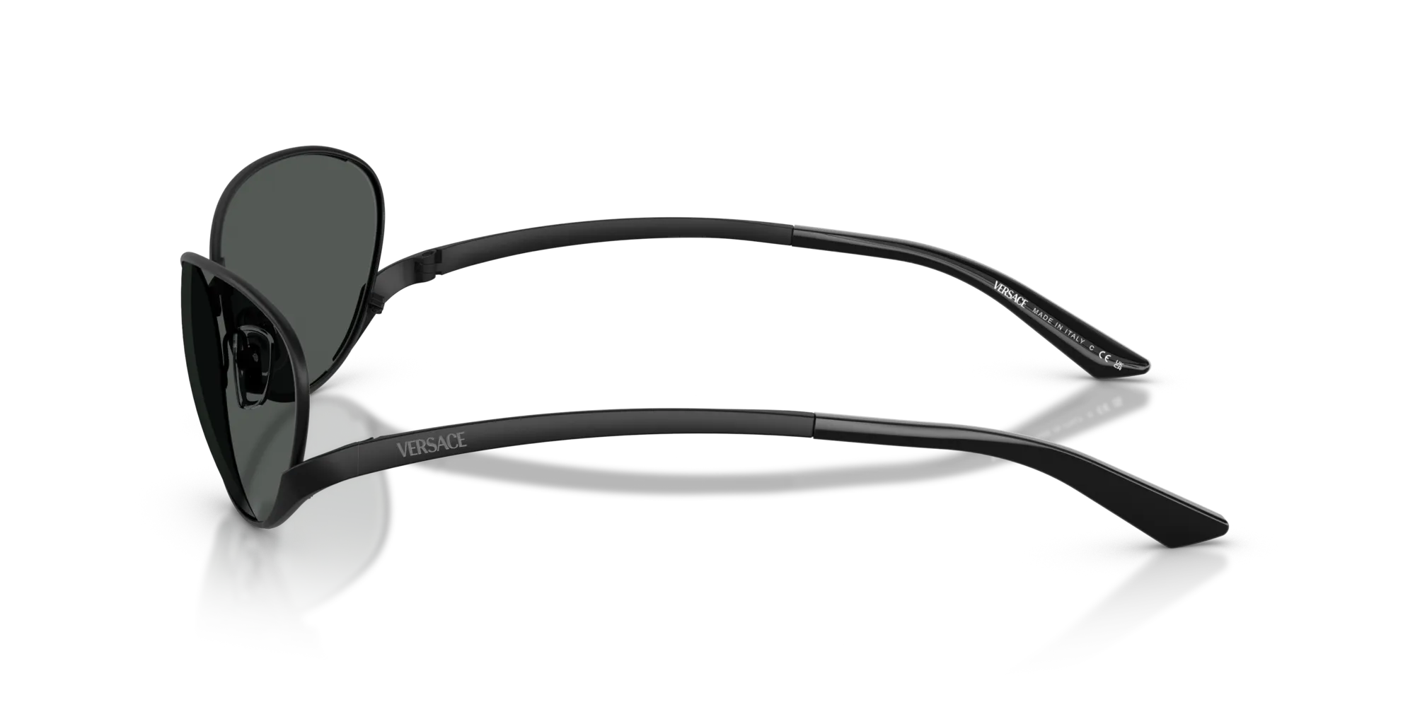 Versace VE2285 143687 Occhiali da sole Metallo Nero Grigio Rotonda Normale - immagine 4