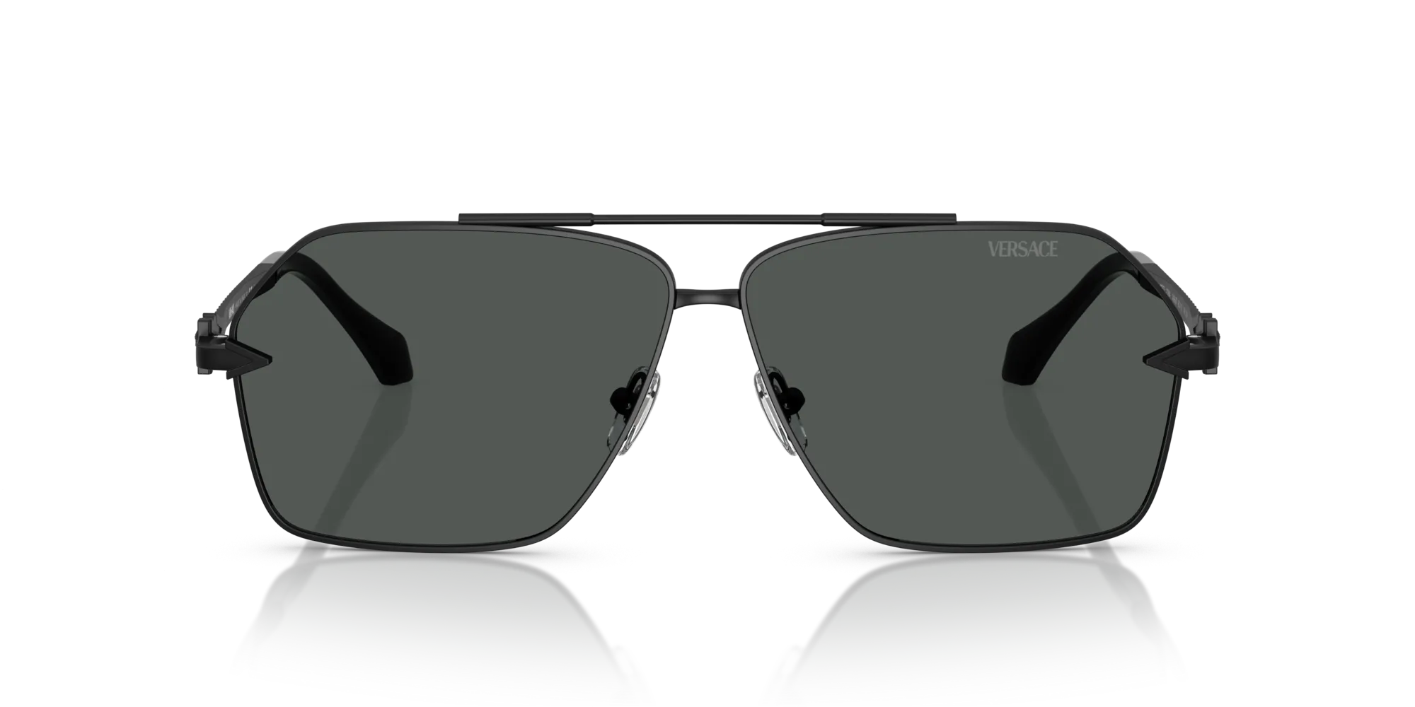 Versace VE2284 143687 Occhiali da sole Metallo Nero Grigio Squadrata Normale - immagine 3