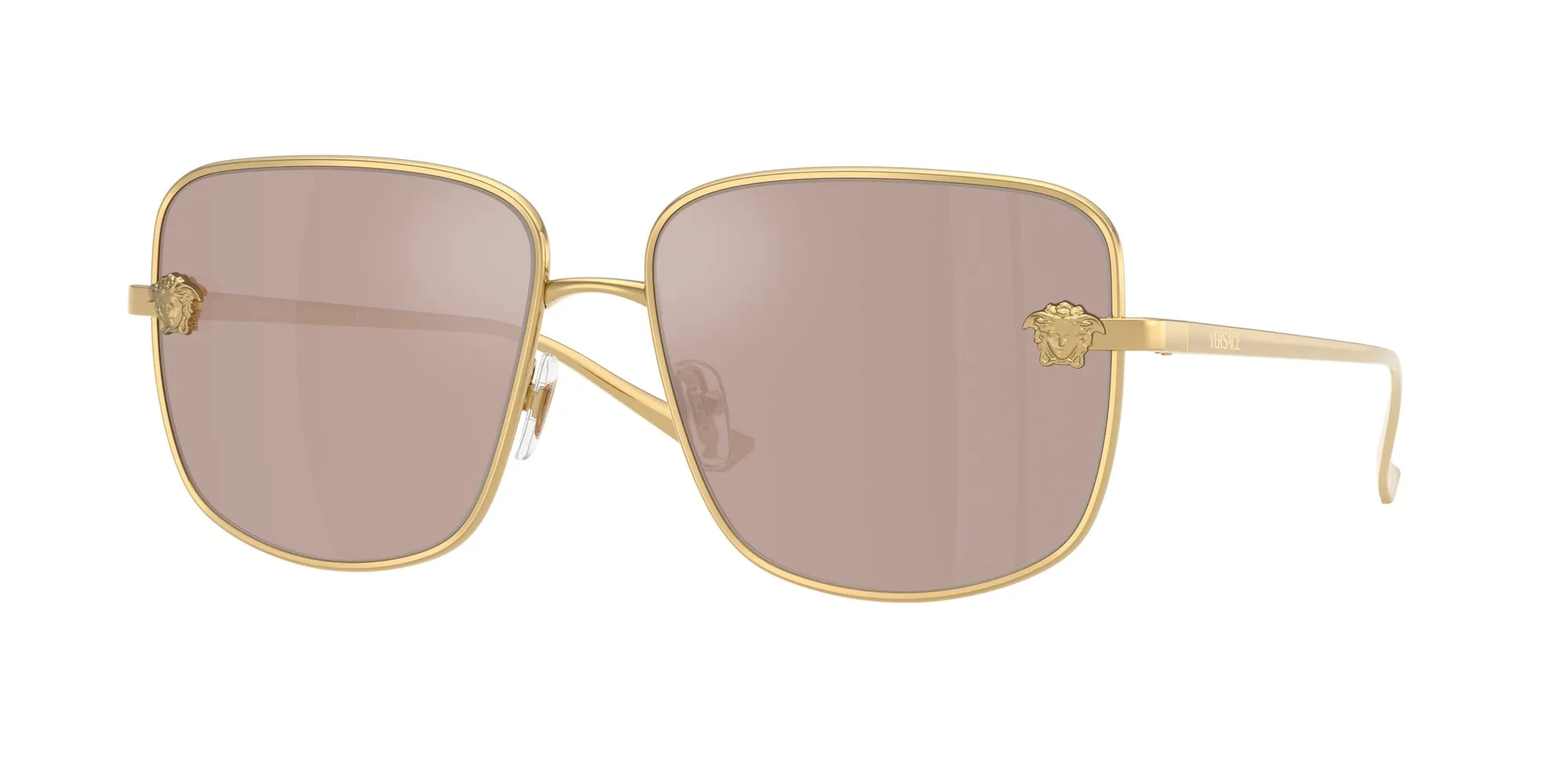 Versace VE2282 1002/5 Occhiali da sole Metallo Oro Rosa Squadrata Normale - immagine 1