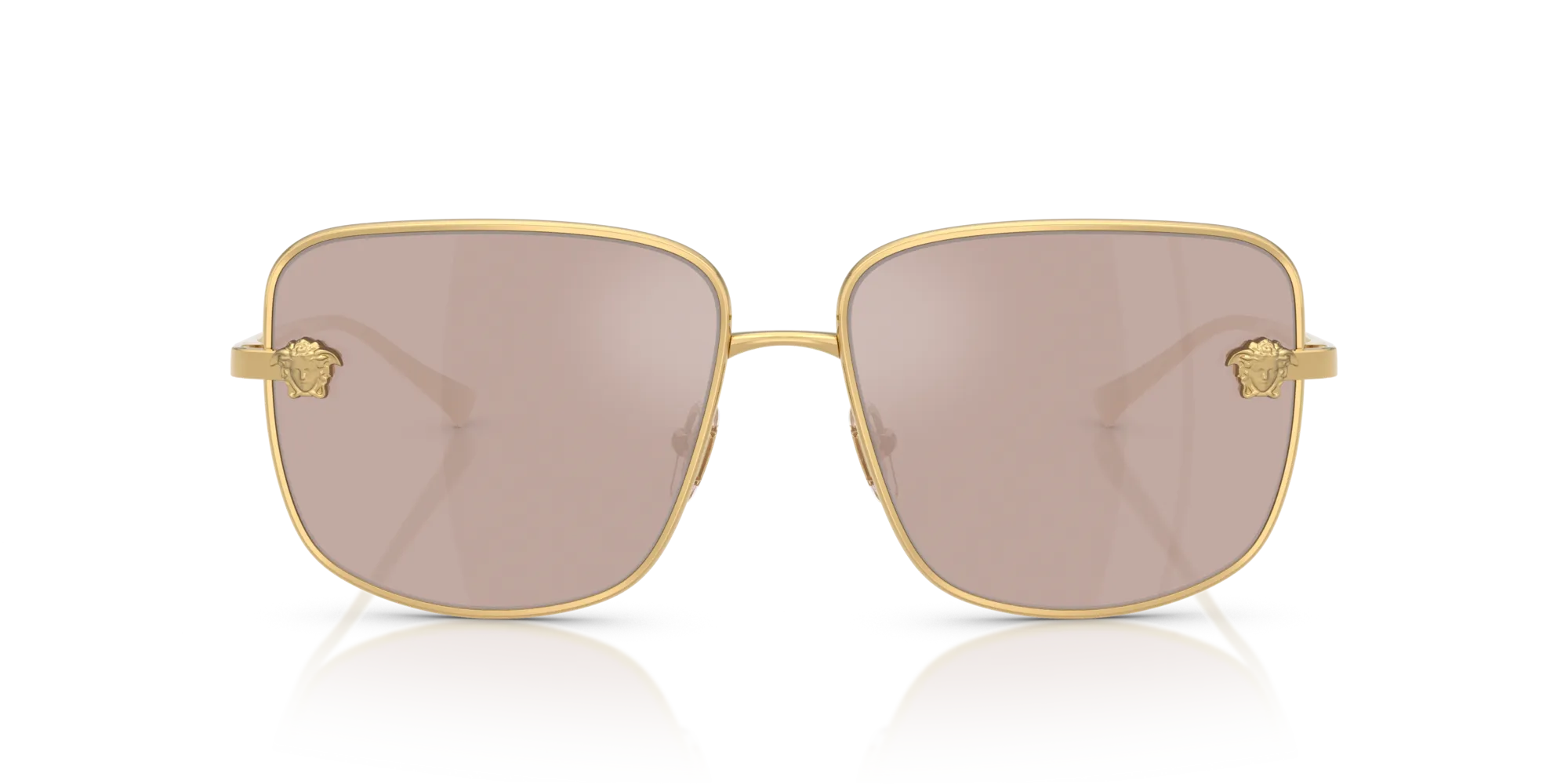 Versace VE2282 1002/5 Occhiali da sole Metallo Oro Rosa Squadrata Normale - immagine 3
