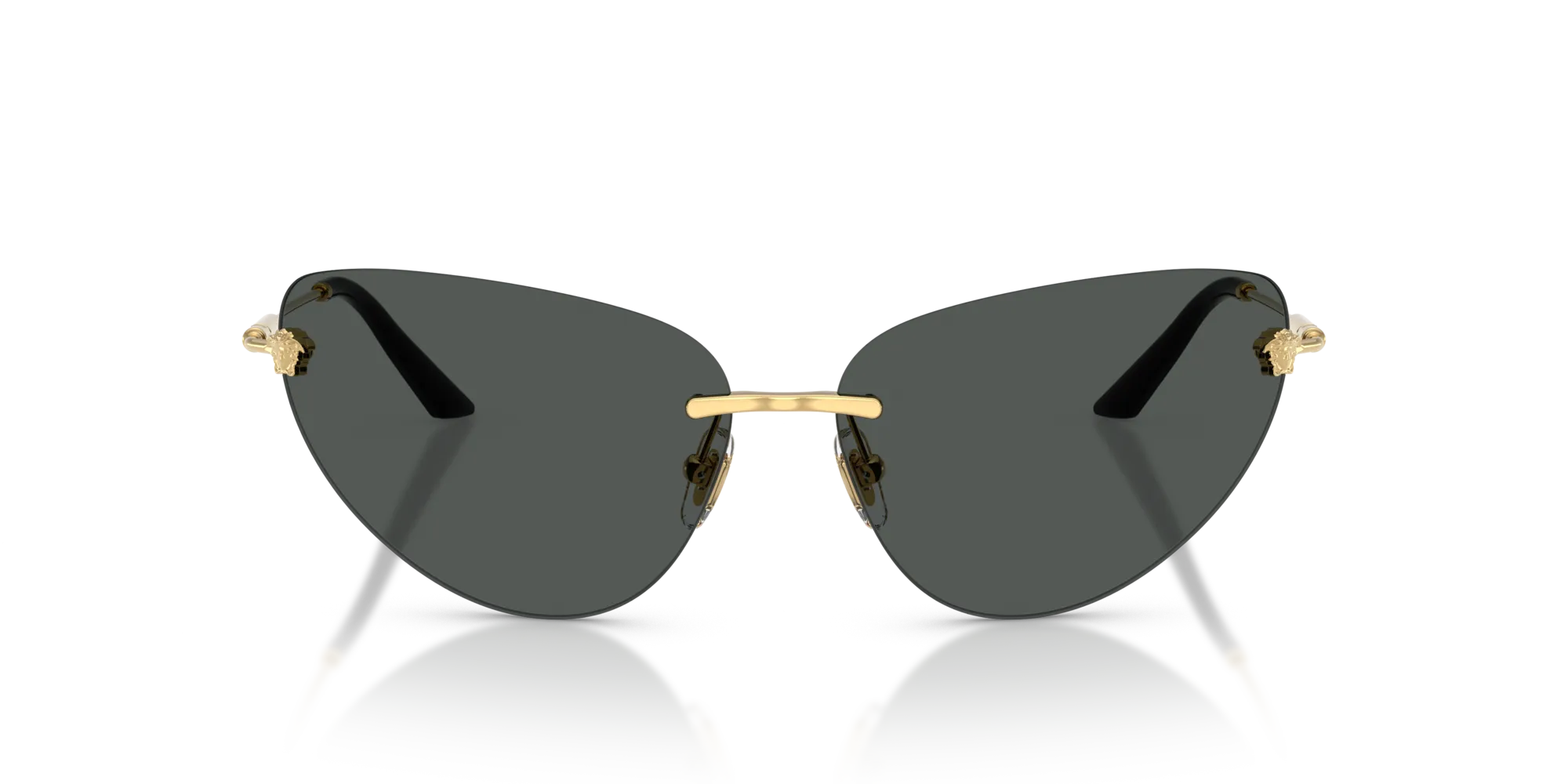Versace VE2281 100287 Occhiali da sole Metallo Oro Grigio Cat Eye Normale - immagine 3