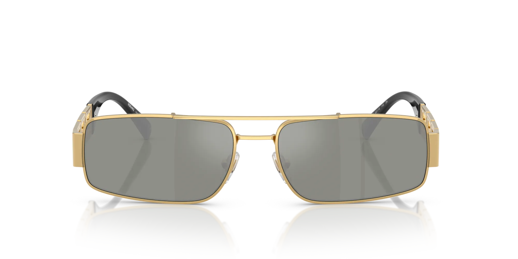 Versace VE2257 100230 Occhiali da sole Metallo Oro Verde Squadrata Specchiate - immagine 3