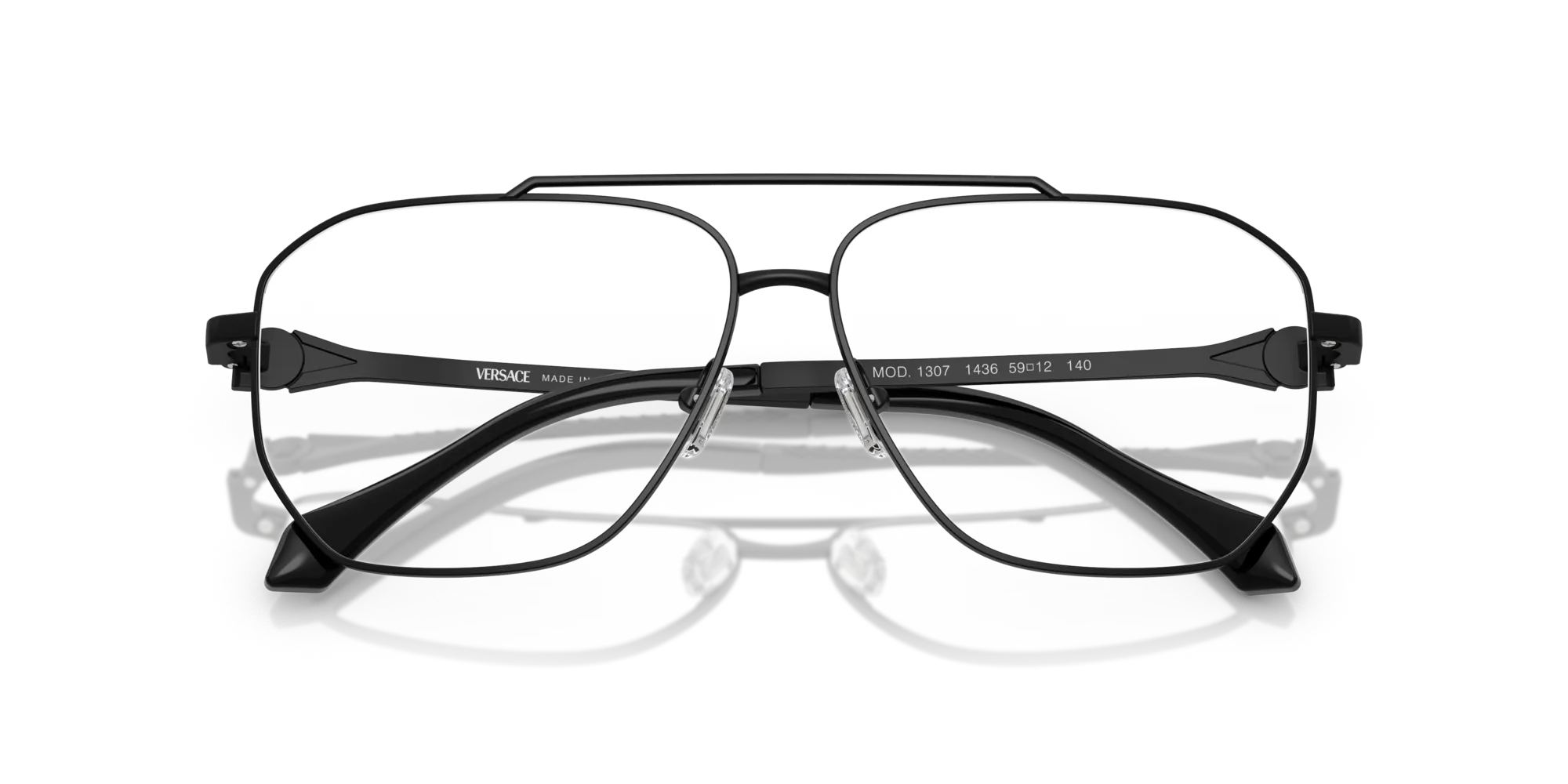 Versace VE1307 1436 Montature da vista Metallo Nero Squadrata Normale - immagine 2