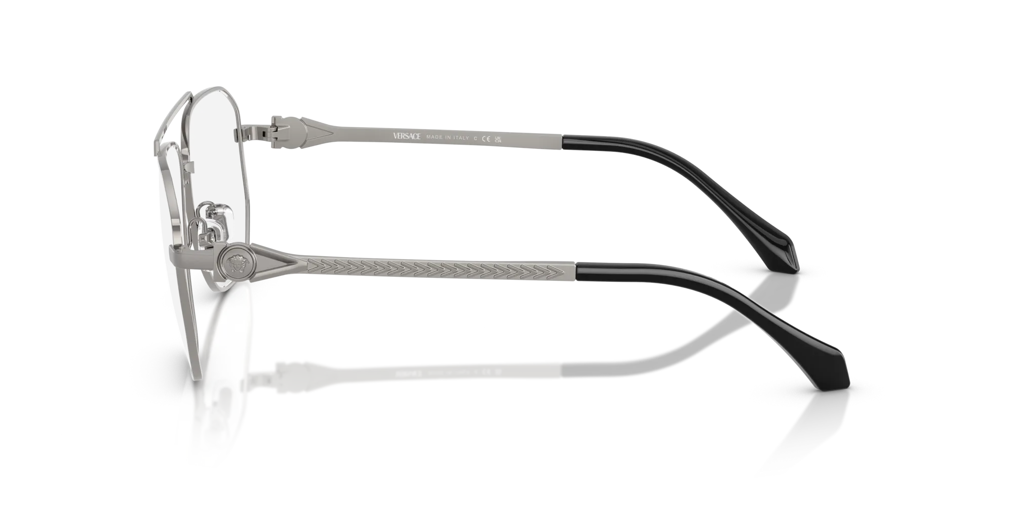 Versace VE1307 1001 Montature da vista Metallo Grigio Squadrata Normale - immagine 4