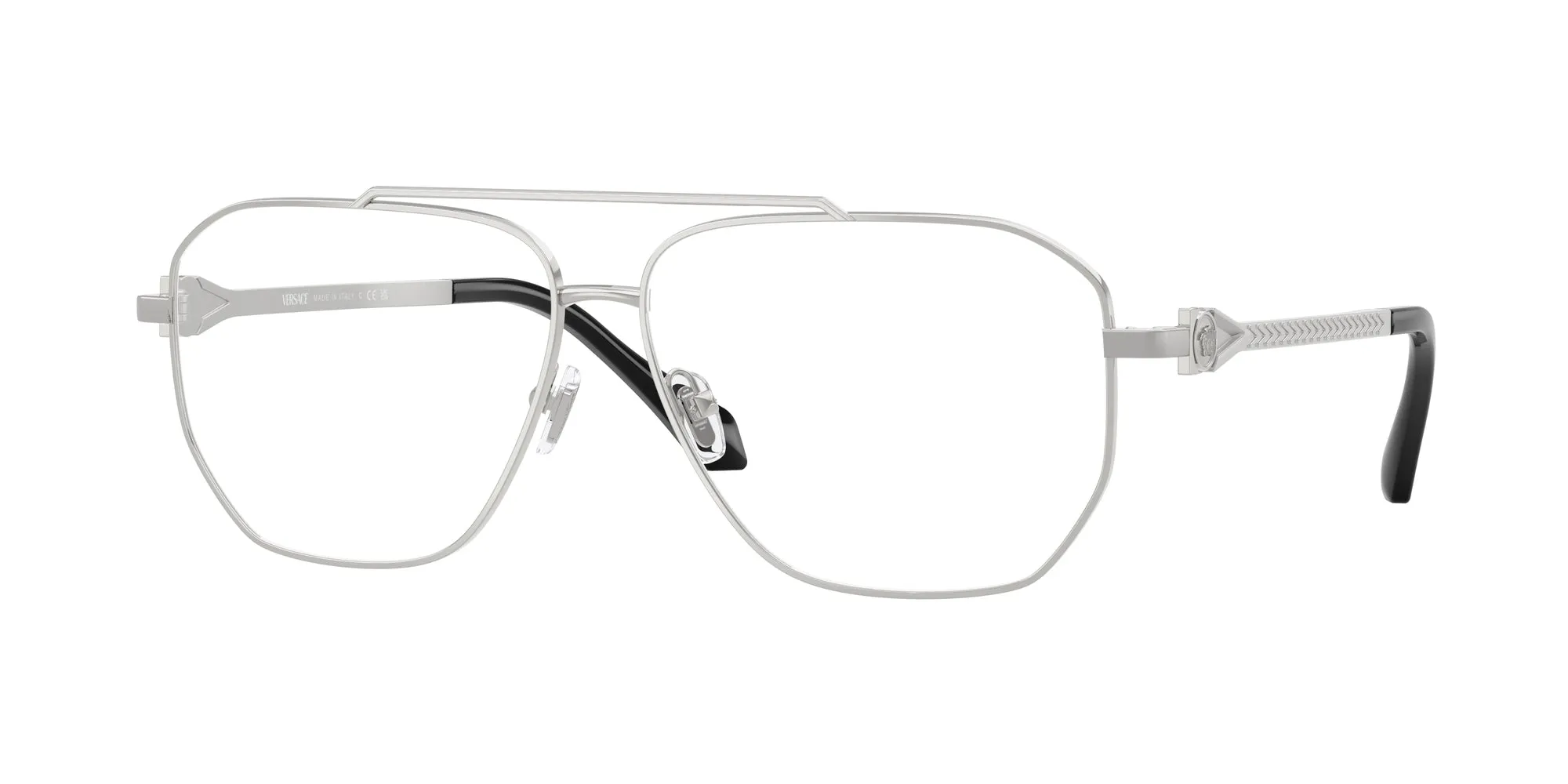 Versace VE1307 1000 Montature da vista Metallo Argento Squadrata Normale - immagine 1