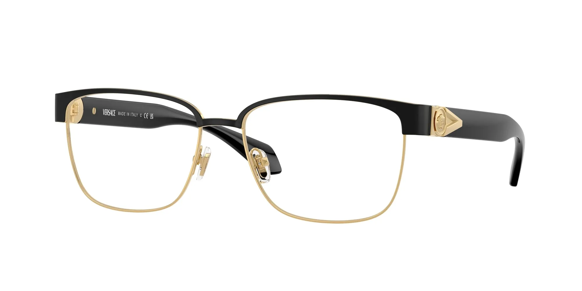 Versace VE1306 1436 Montature da vista Metallo Nero Squadrata Normale - immagine 1