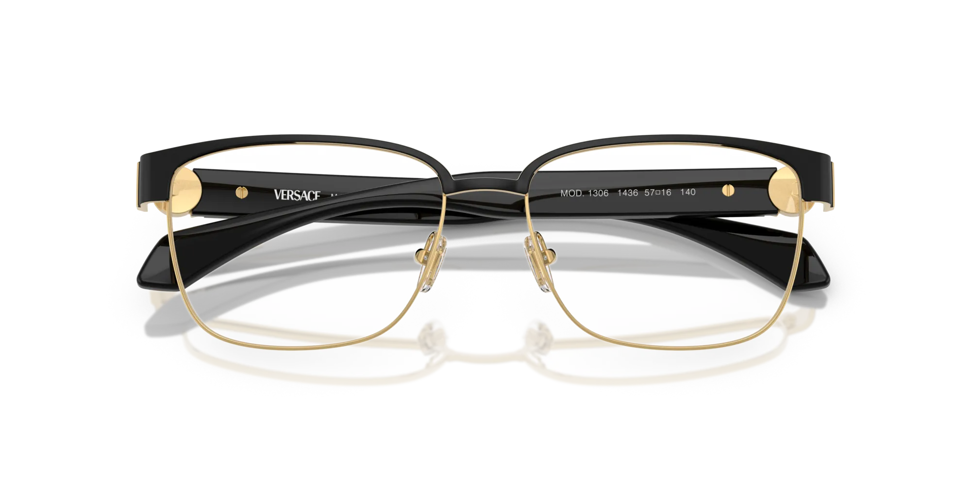 Versace VE1306 1436 Montature da vista Metallo Nero Squadrata Normale - immagine 2