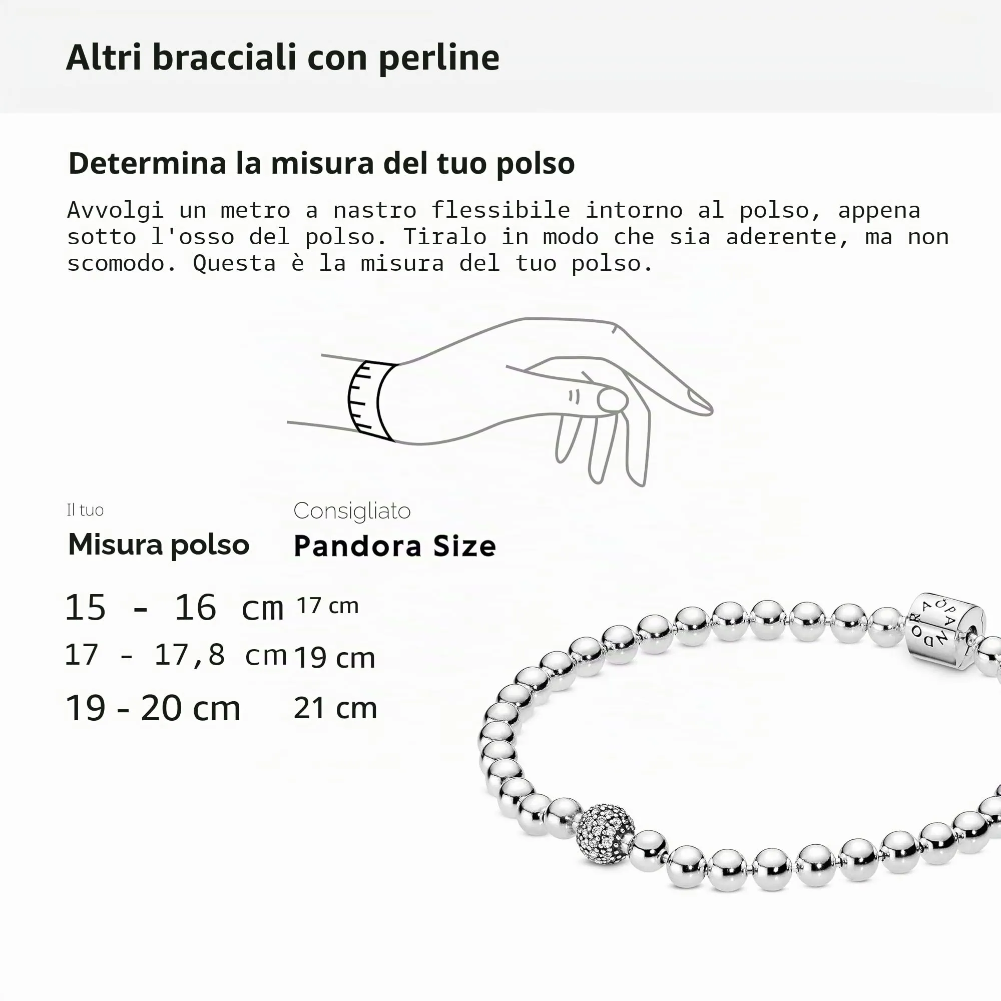 PANDORA Purely PANDORA Bracciale con perline e pavé in argento Sterling con zirconia cubica, 19 - immagine 7