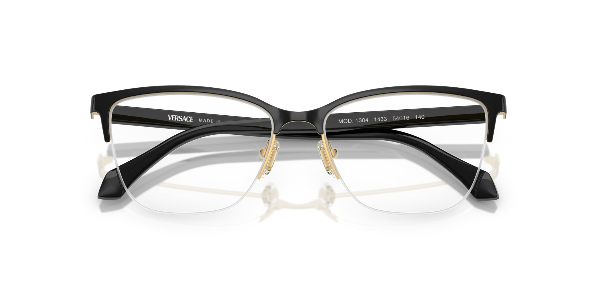 Versace VE1304 1433 Montature da vista Metallo Oro Cat Eye Normale - immagine 2