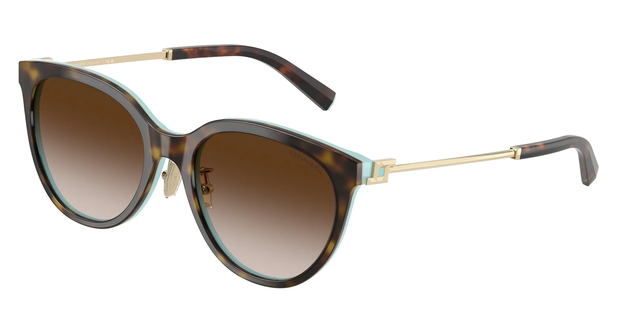 Tiffany TF4243D 81343B Occhiali da sole Acetato Marrone Marrone Rotonda Normale Sfumato - immagine 1