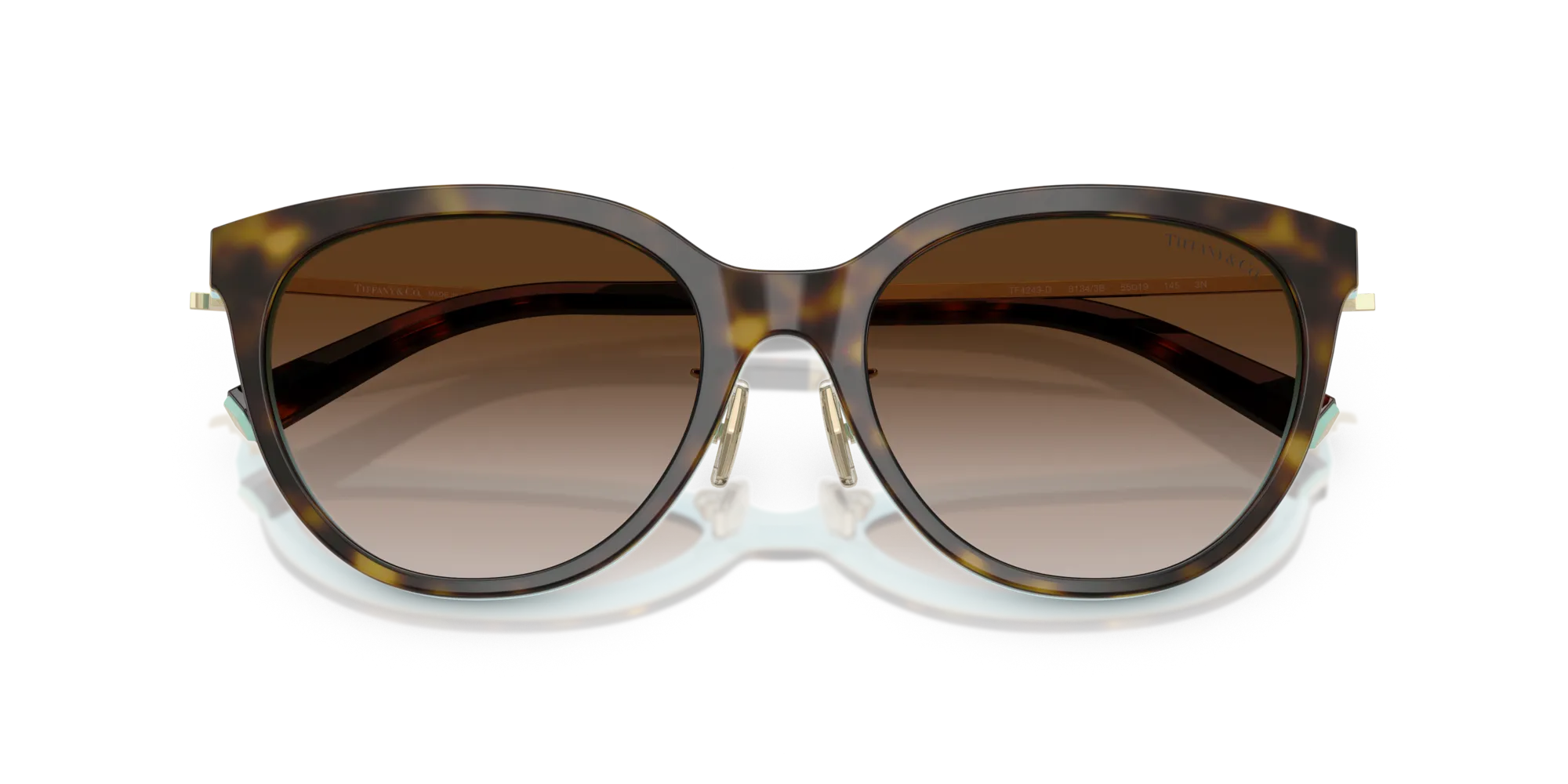 Tiffany TF4243D 81343B Occhiali da sole Acetato Marrone Marrone Rotonda Normale Sfumato - immagine 2