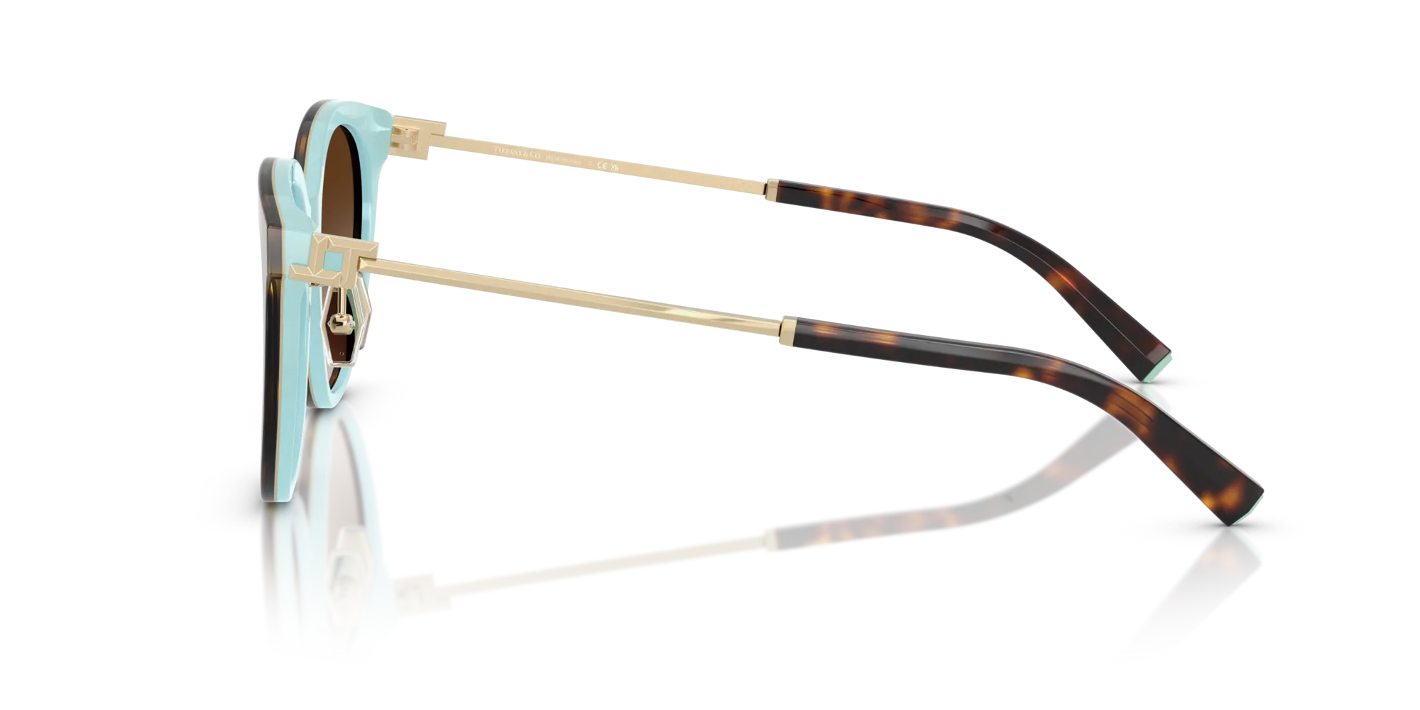 Tiffany TF4243D 81343B Occhiali da sole Acetato Marrone Marrone Rotonda Normale Sfumato - immagine 4