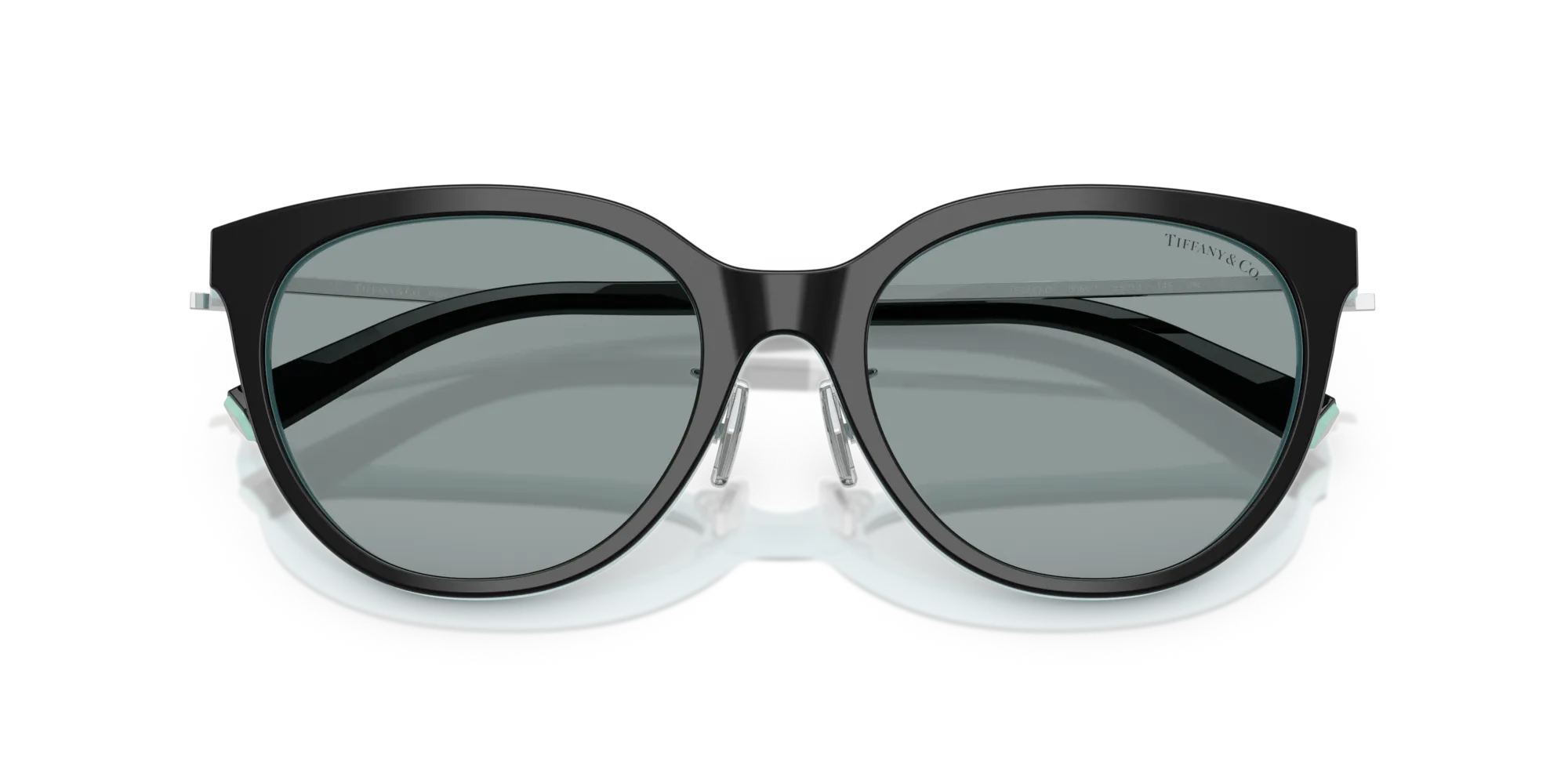 Tiffany TF4243D 8055/1 Occhiali da sole Acetato Nero Grigio Rotonda Normale - immagine 2