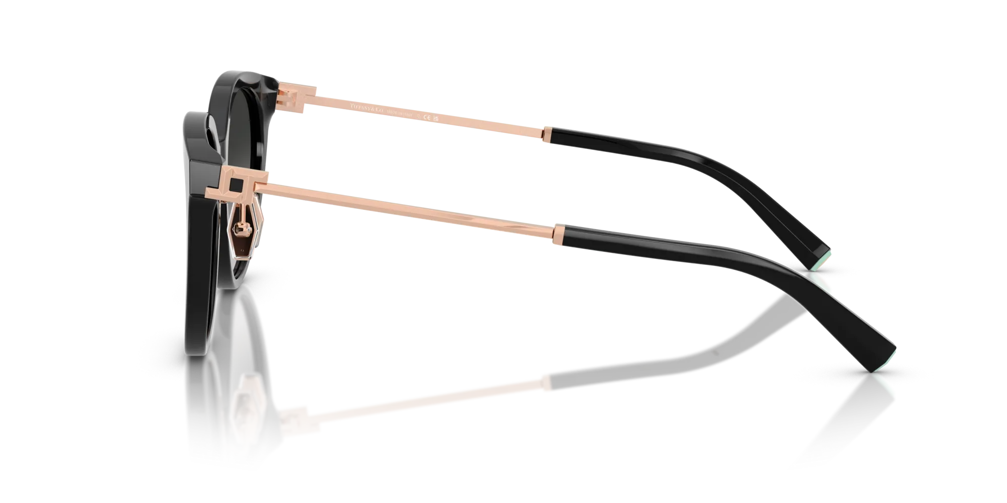 Tiffany TF4243D 80013C Occhiali da sole Acetato Nero Grigio Rotonda Normale Sfumato - immagine 4