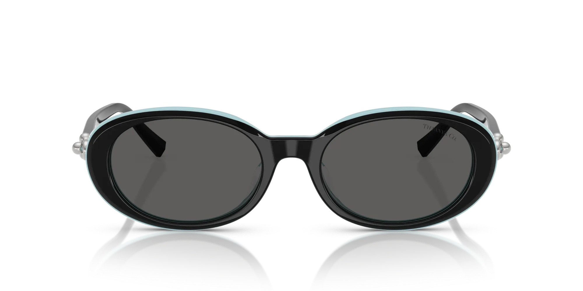 Tiffany TF4242D 8055S4 Occhiali da sole Acetato Nero Grigio Rotonda Normale - immagine 3