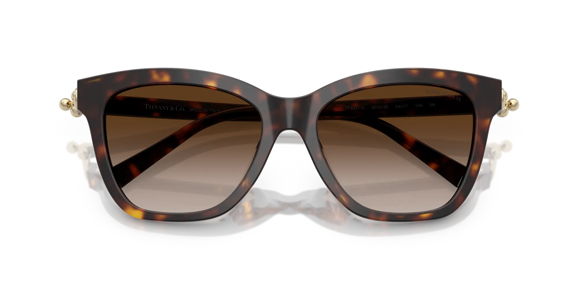 Tiffany TF4241D 80153B Occhiali da sole Acetato Tartaruga Marrone Squadrata Normale Sfumato - immagine 2