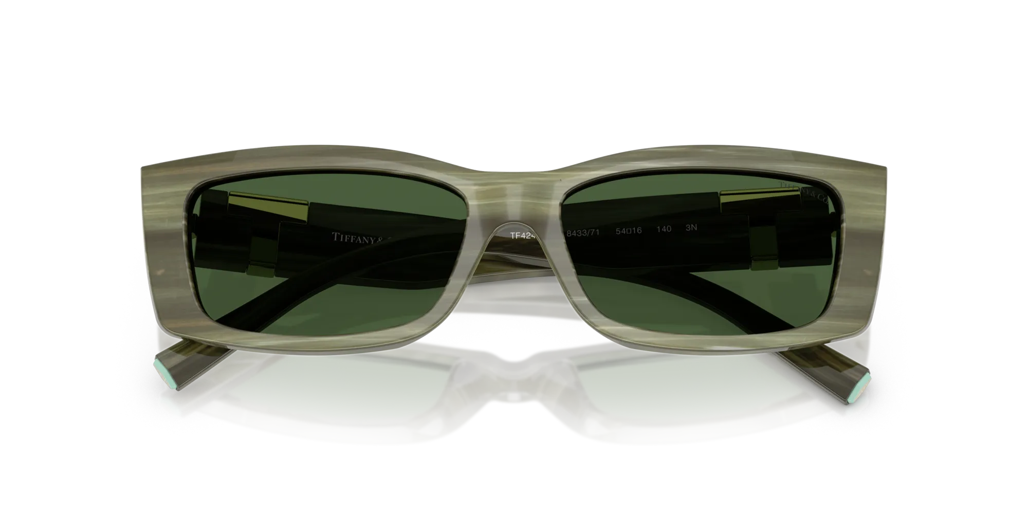 Tiffany TF4240U 843371 Occhiali da sole Acetato Verde Verde Squadrata Normale - immagine 2