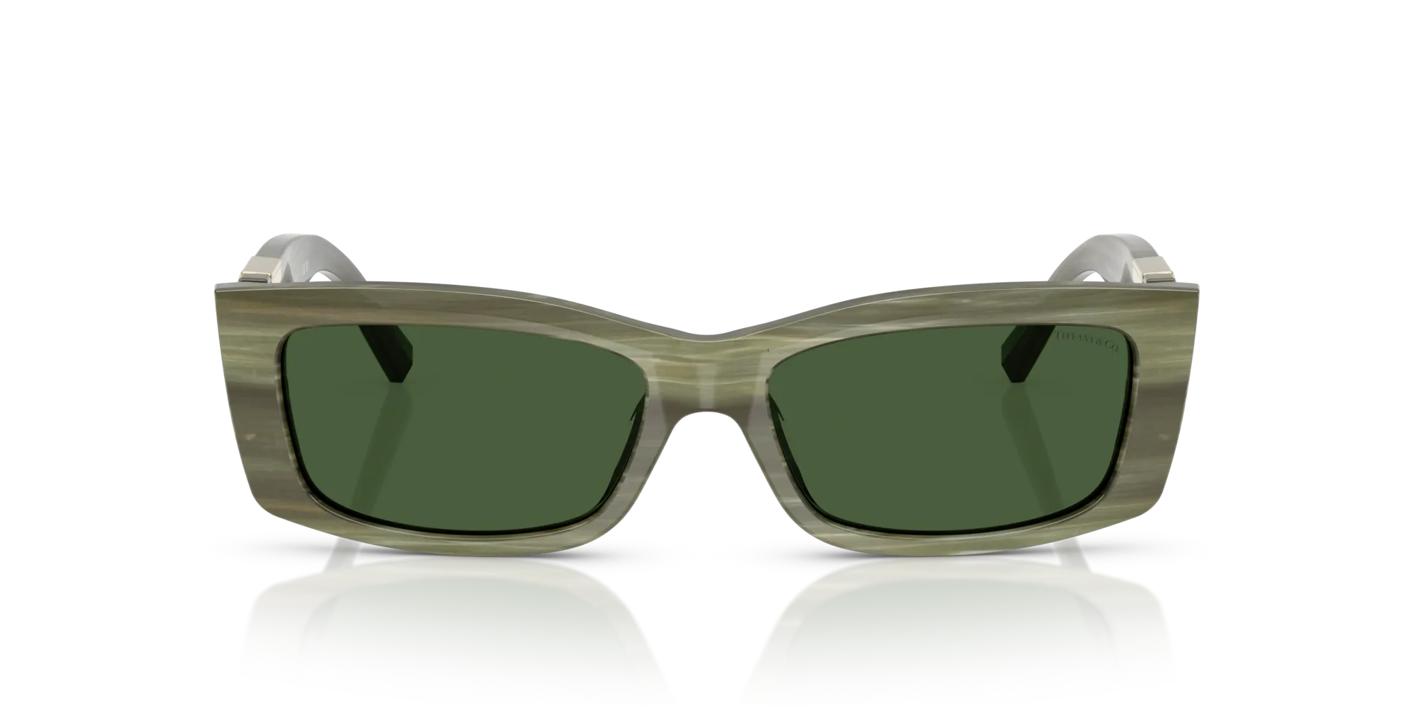 Tiffany TF4240U 843371 Occhiali da sole Acetato Verde Verde Squadrata Normale - immagine 3