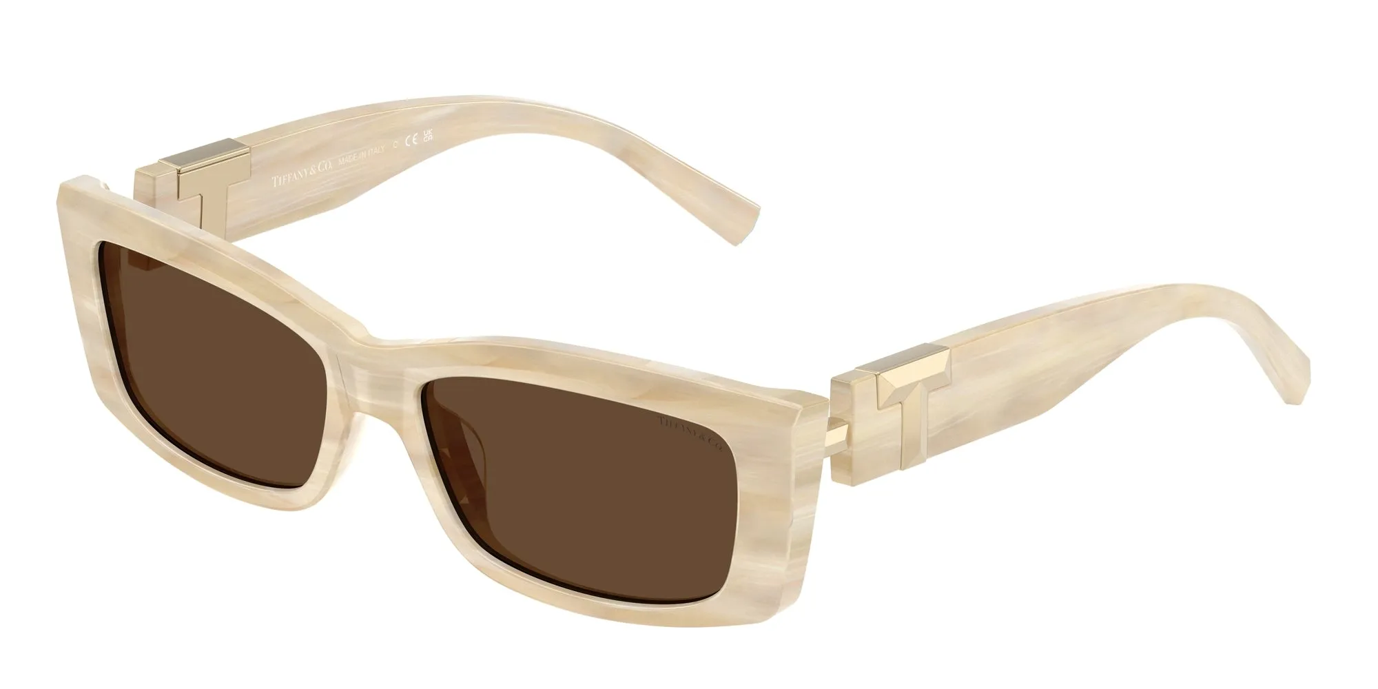 Tiffany TF4240U 84313G Occhiali da sole Acetato Beige Marrone Squadrata Normale - immagine 1