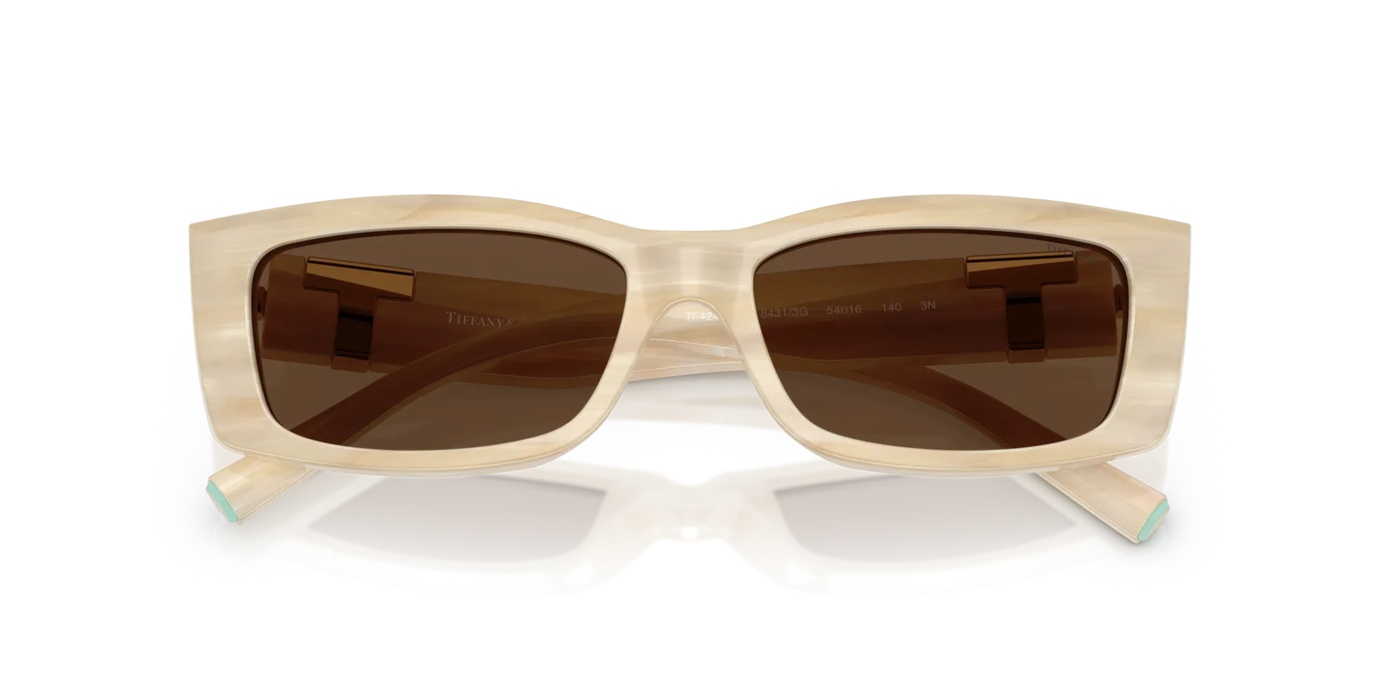 Tiffany TF4240U 84313G Occhiali da sole Acetato Beige Marrone Squadrata Normale - immagine 2