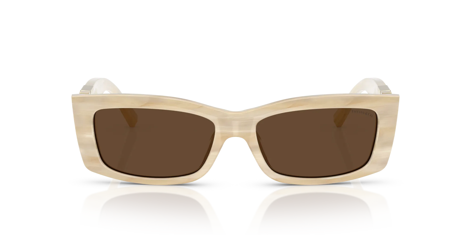Tiffany TF4240U 84313G Occhiali da sole Acetato Beige Marrone Squadrata Normale - immagine 3
