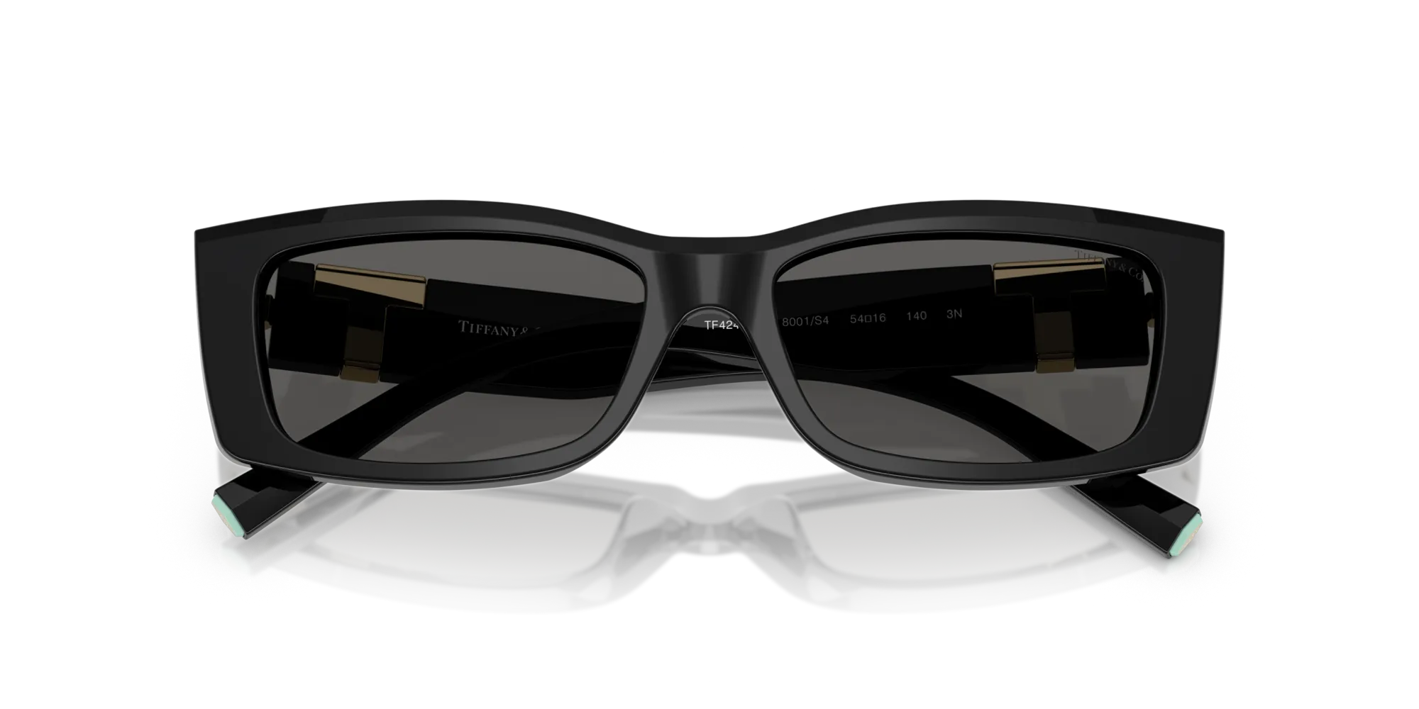 Tiffany TF4240U 8001S4 Occhiali da sole Acetato Nero Grigio Squadrata Normale - immagine 2