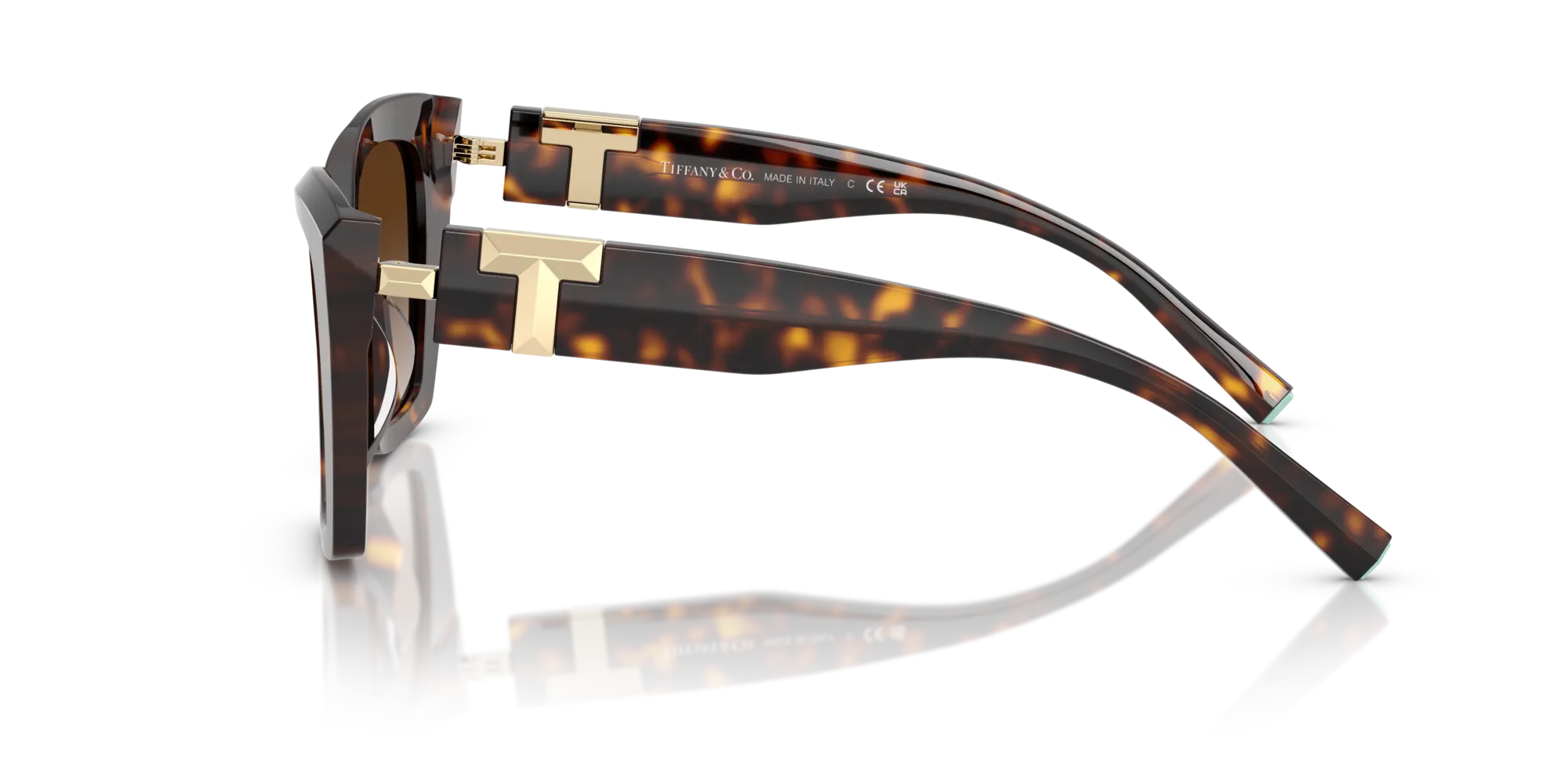 Tiffany TF4239U 80153B Occhiali da sole Acetato Tartaruga Marrone Squadrata Normale Sfumato - immagine 4