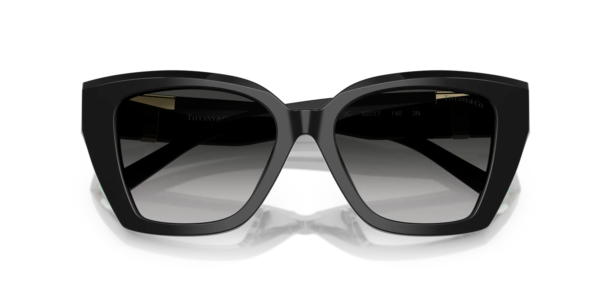 Tiffany TF4239U 80013C Occhiali da sole Acetato Nero Grigio Squadrata Normale Sfumato - immagine 2