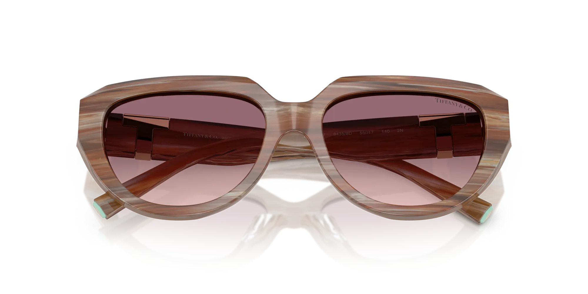 Tiffany TF4238U 84358D Occhiali da sole Acetato Marrone Rosa Pillow Normale Sfumato - immagine 2