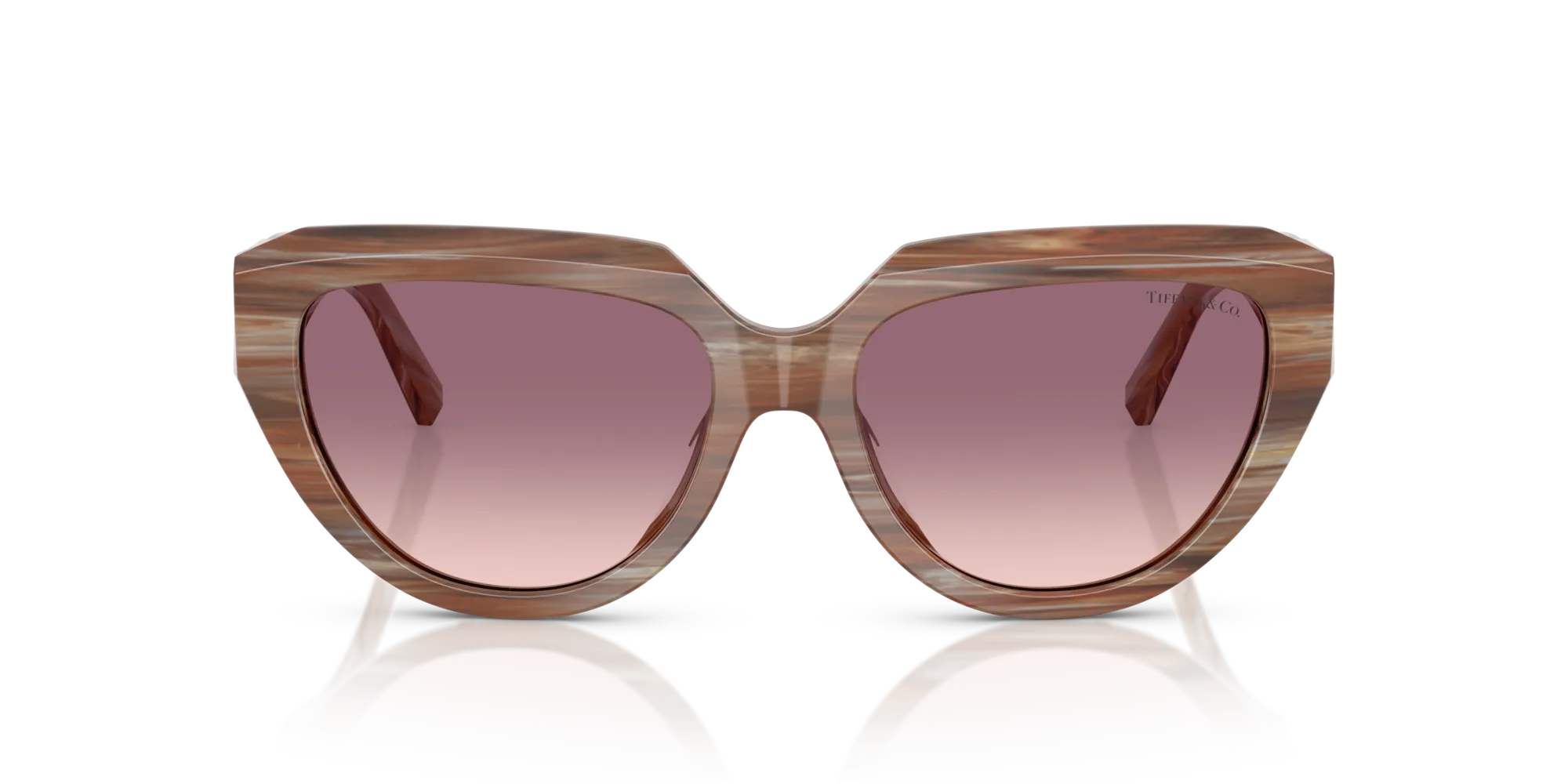 Tiffany TF4238U 84358D Occhiali da sole Acetato Marrone Rosa Pillow Normale Sfumato - immagine 3