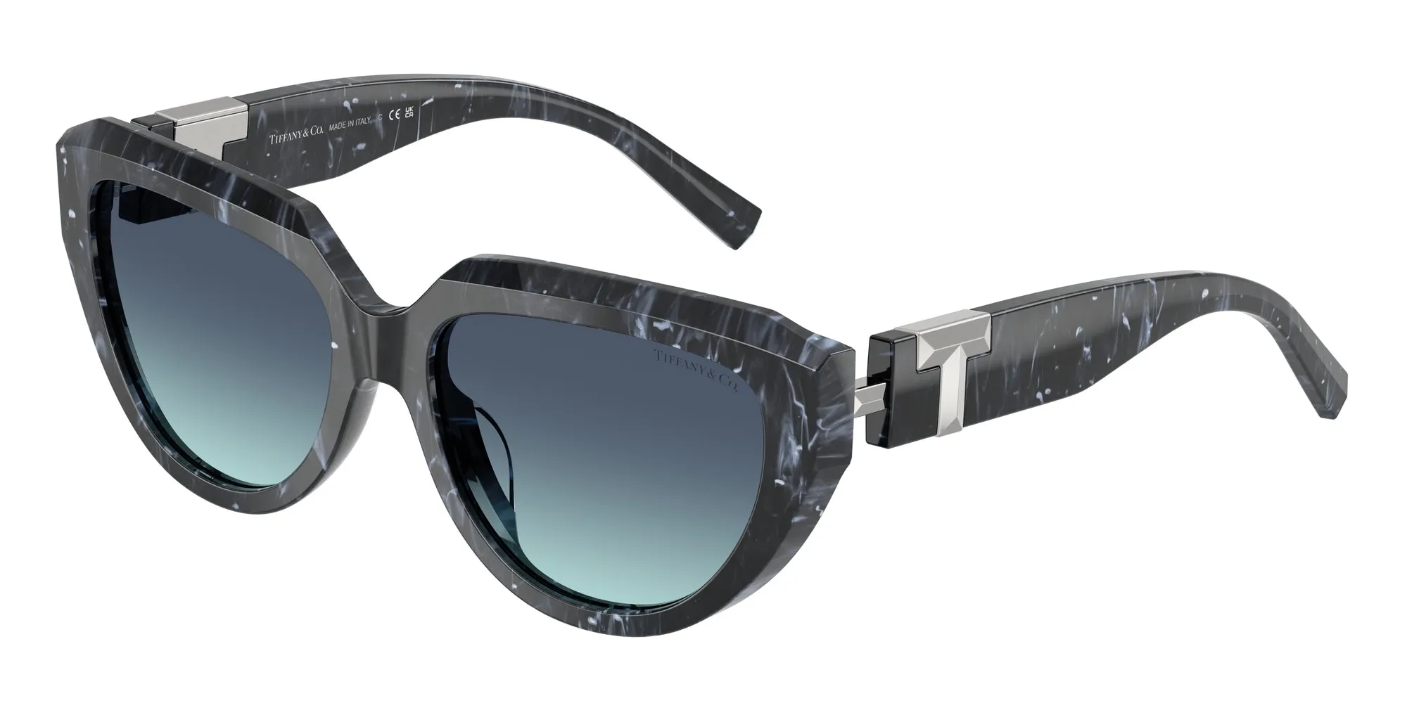 Tiffany TF4238U 84349S Occhiali da sole Acetato Nero Blu Pillow Normale Sfumato - immagine 1